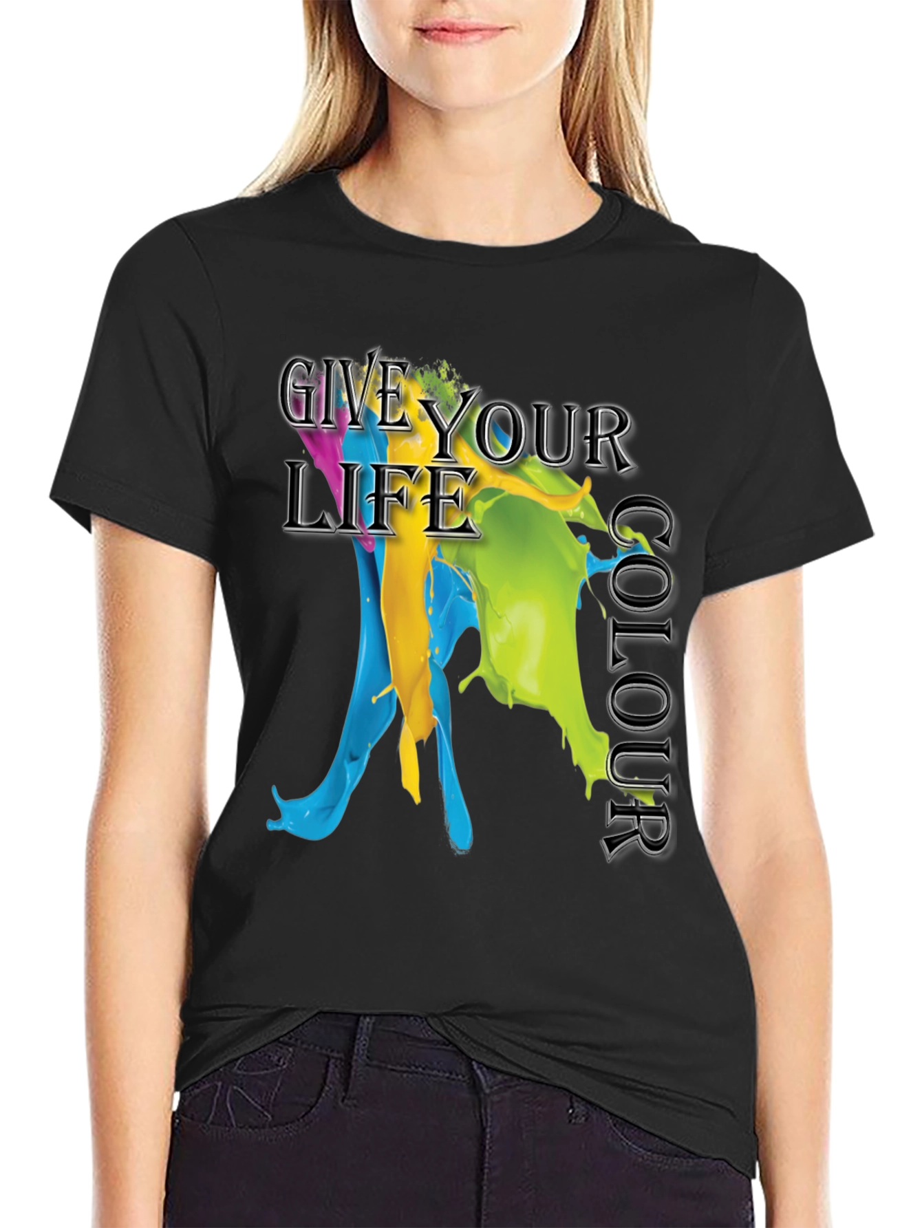Give Your Life Colour Graphic T-Shirt