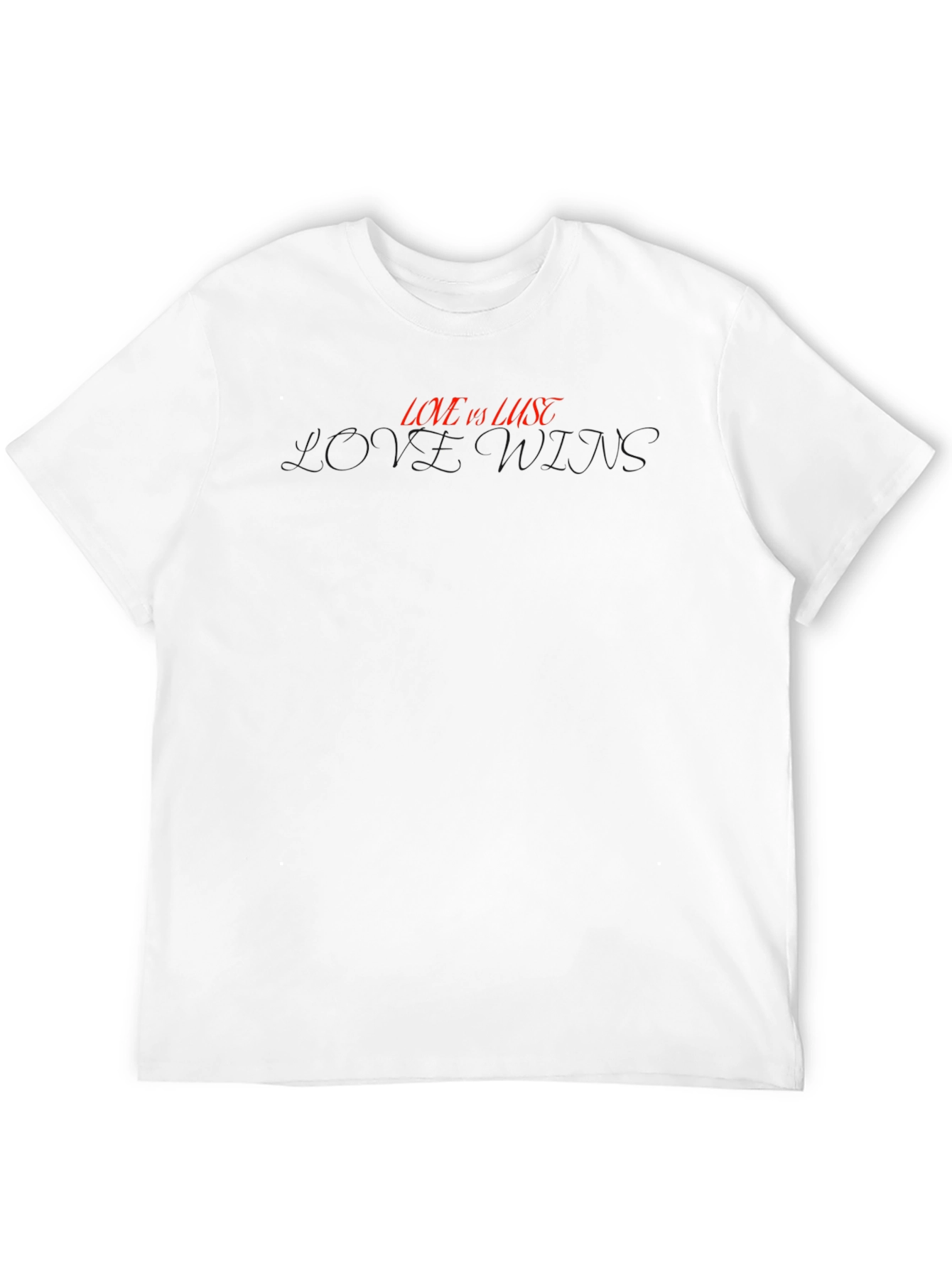 Love Vs Lust Black Crewneck T-Shirt