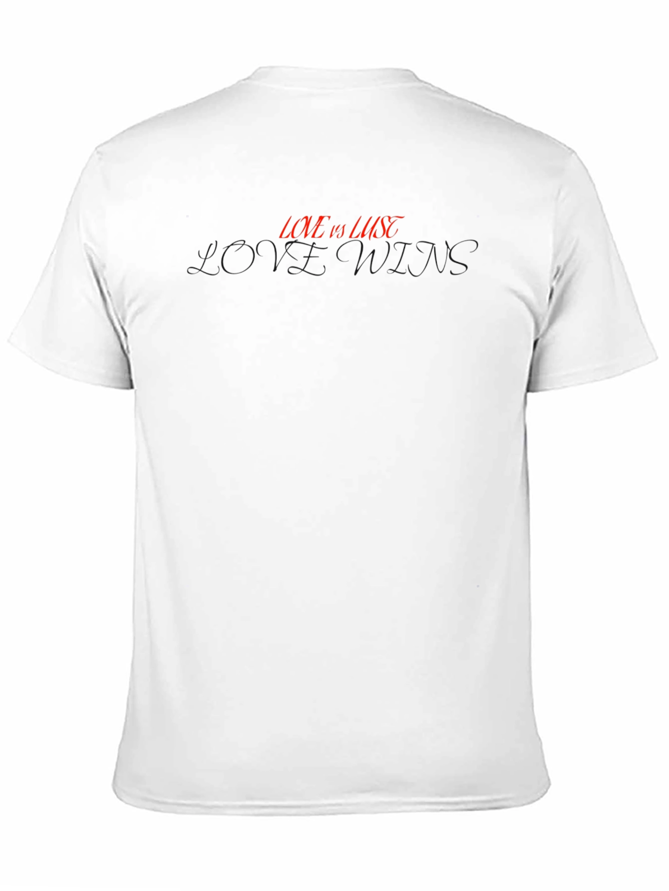 Love Vs Lust Black Crewneck T-Shirt