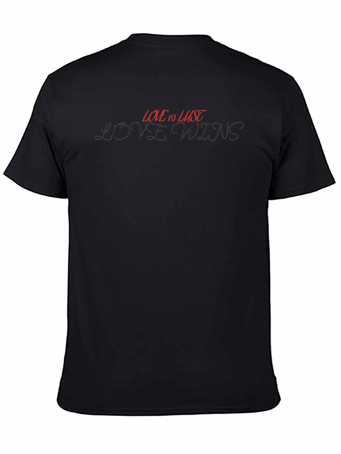 Love Vs Lust Black Crewneck T-Shirt