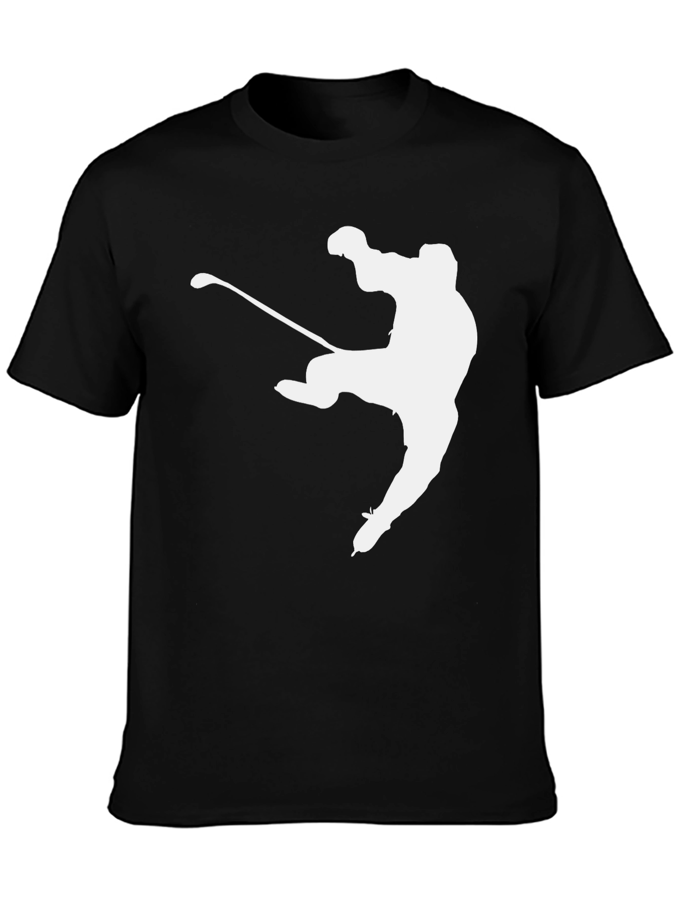 Hockey Player Graphic Tee - Black