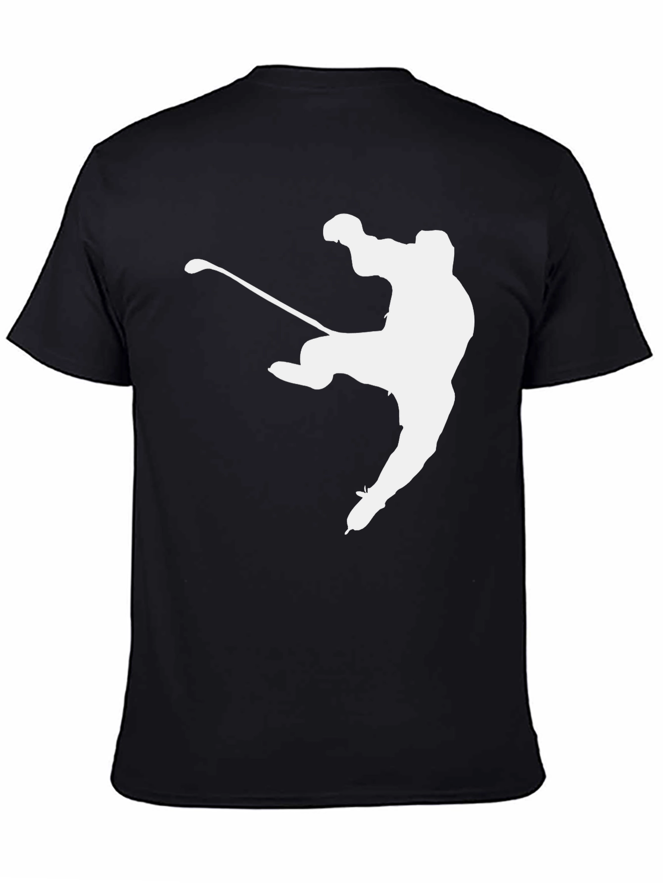 Hockey Player Graphic Tee - Black