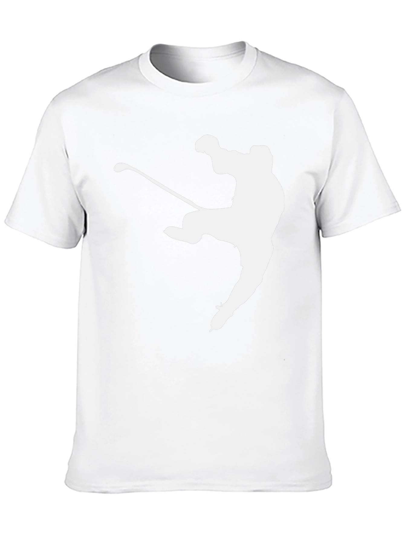 Hockey Player Graphic Tee - Black