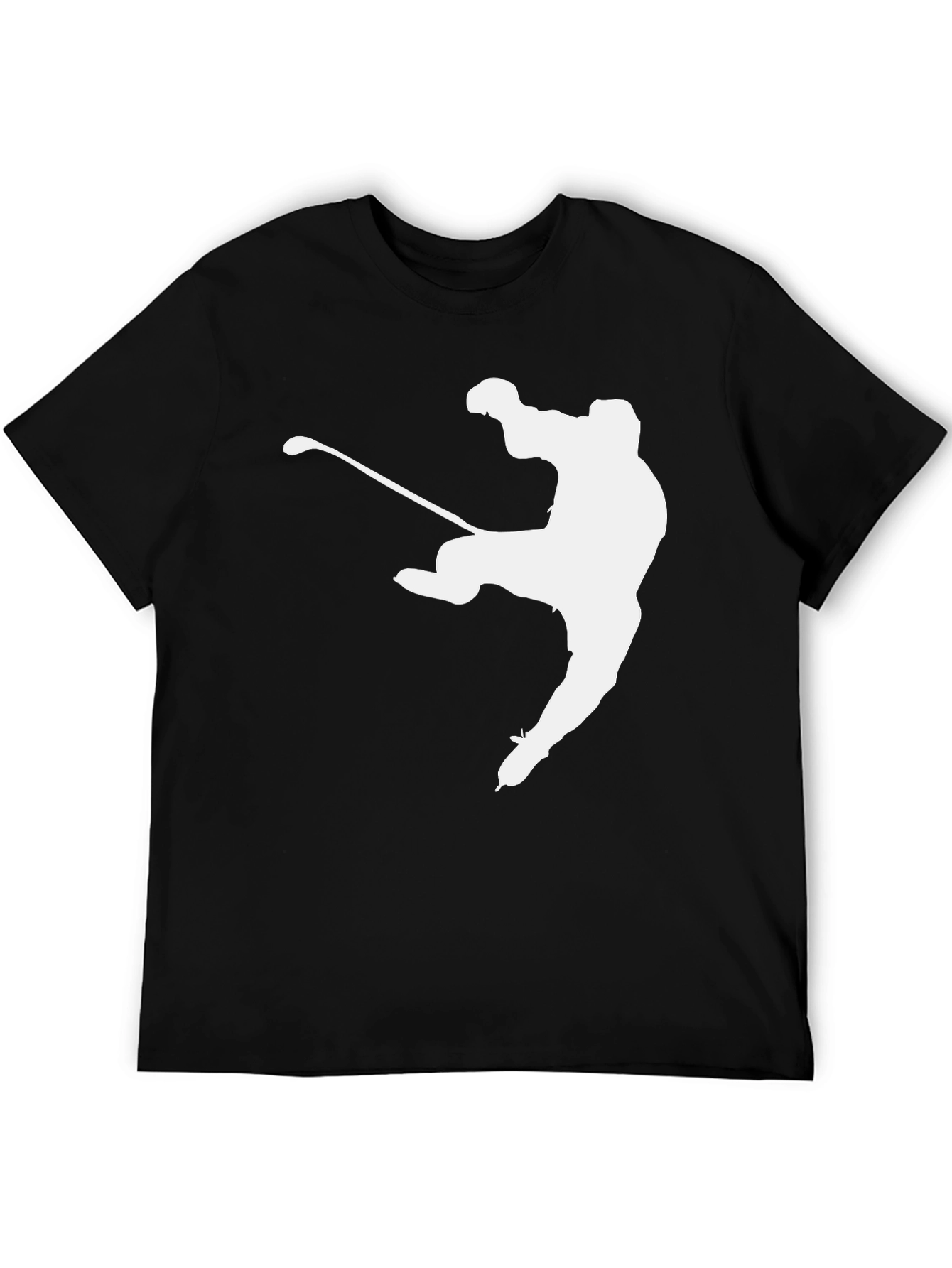 Hockey Player Graphic Tee - Black