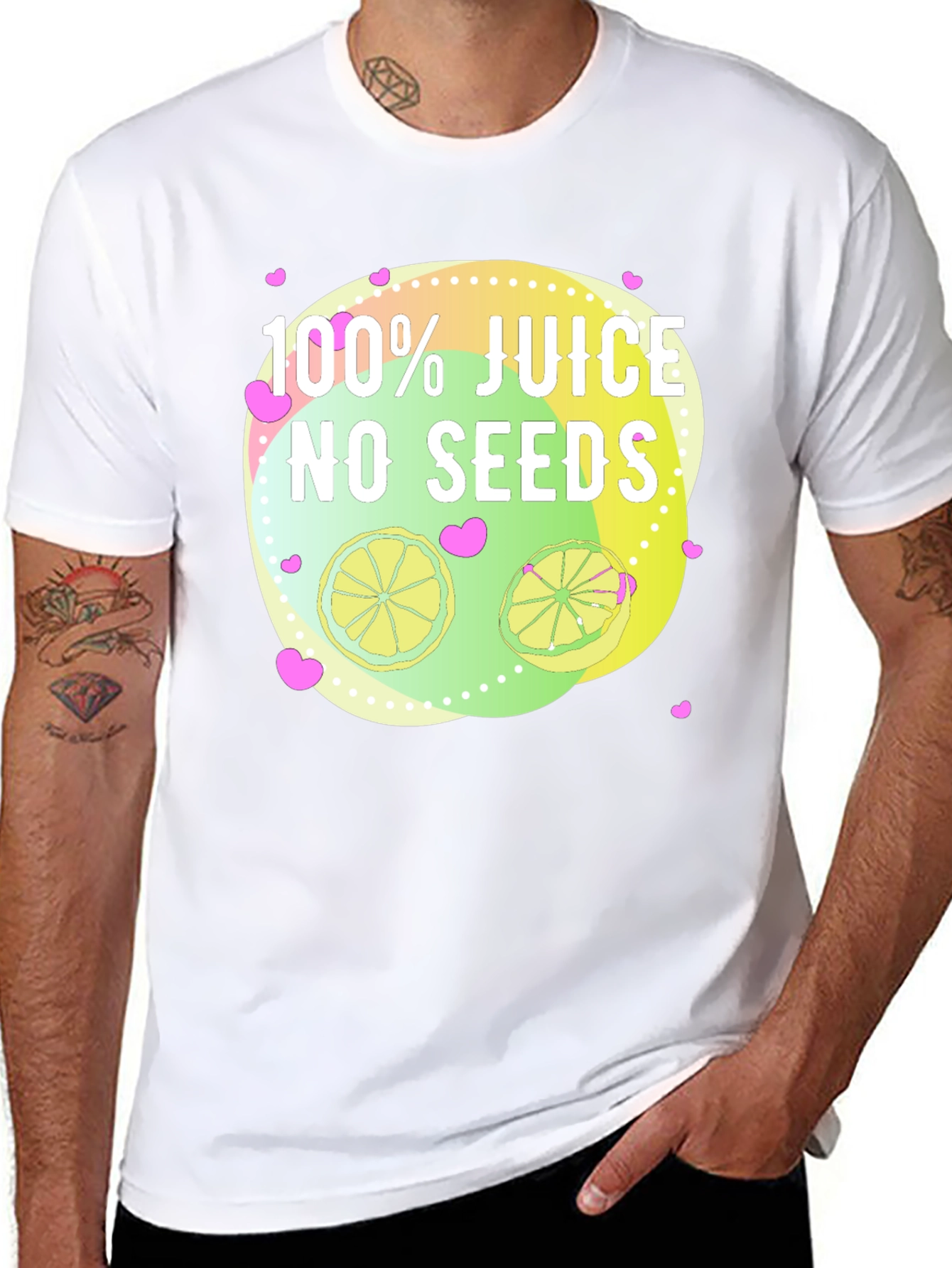 100% Juice No Seeds T-Shirt Citrus Lover Tee