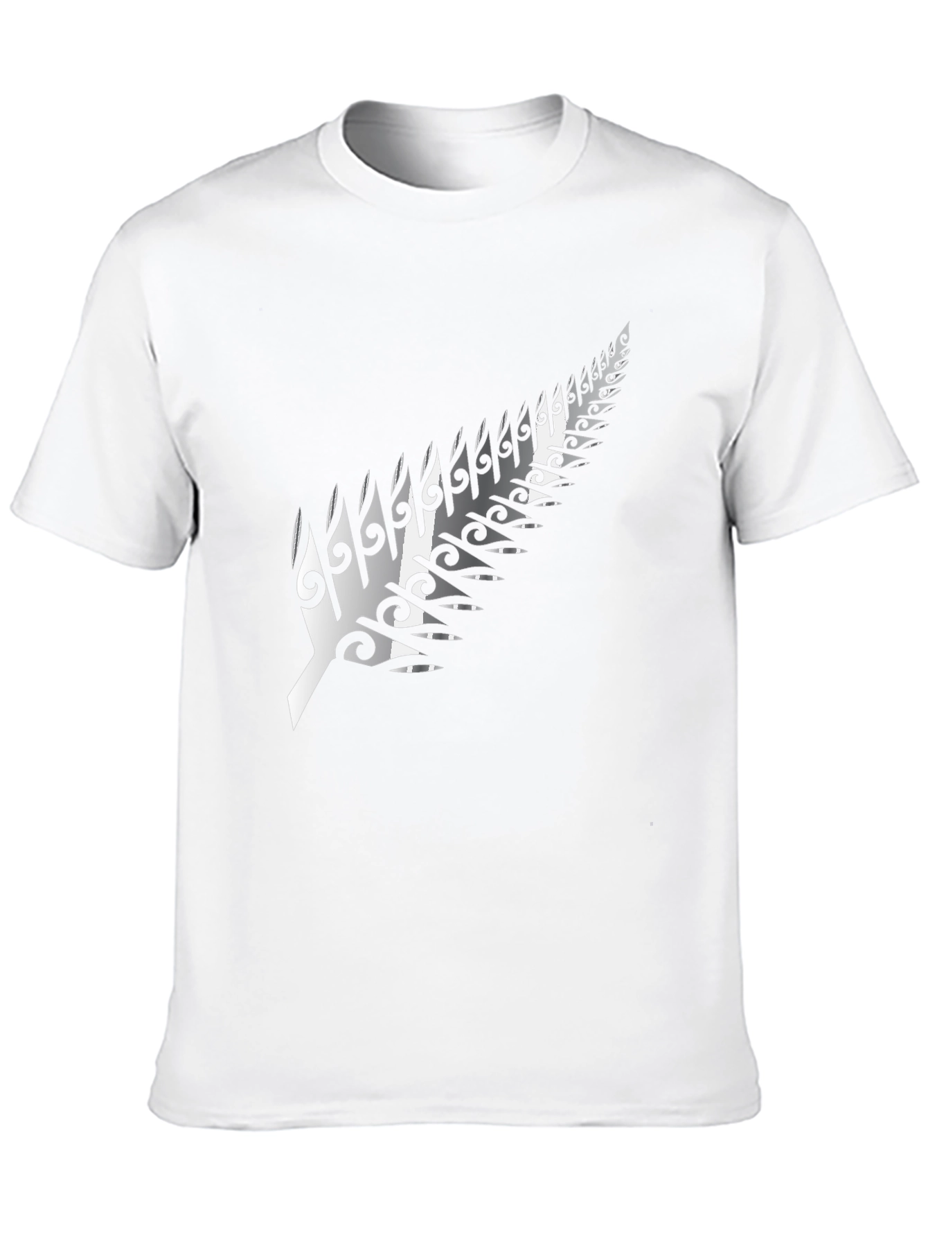 Maori Fern Graphic Black T-Shirt