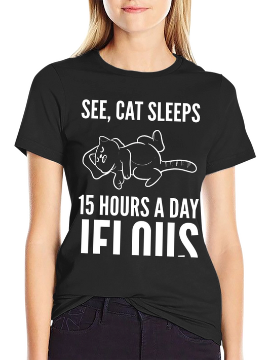 See Cat Sleeps Graphic T-Shirt