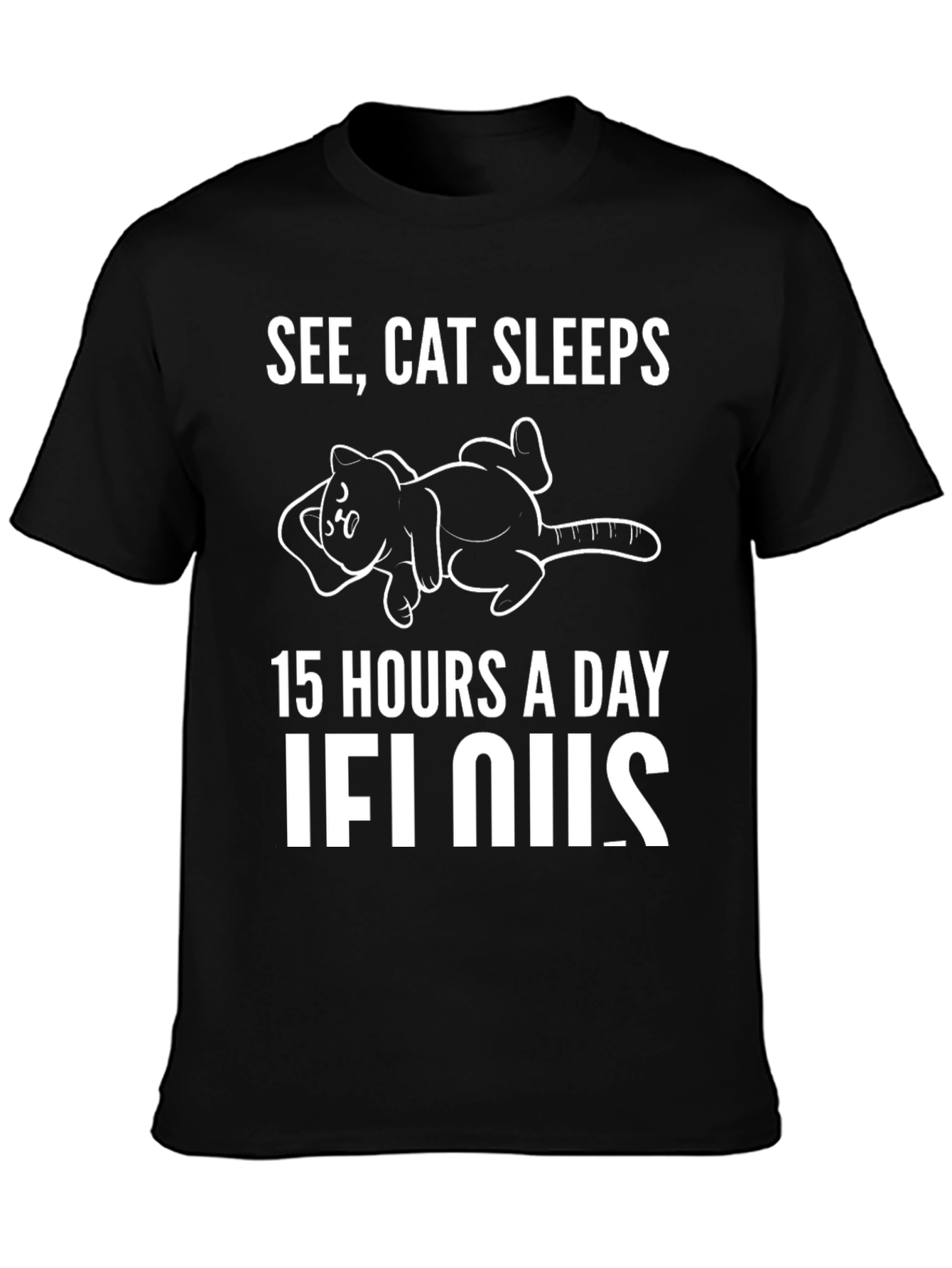 See Cat Sleeps Graphic T-Shirt