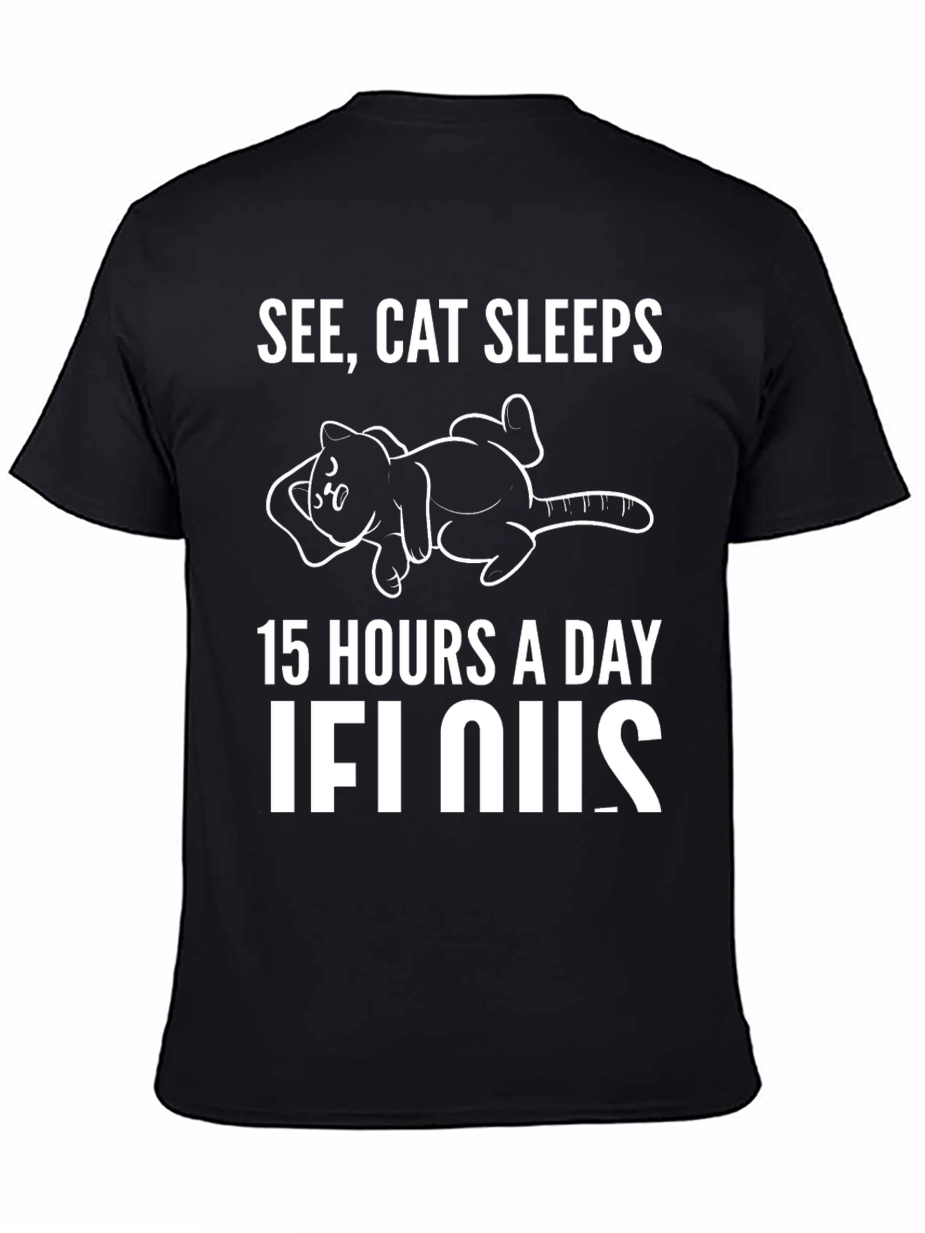 See Cat Sleeps Graphic T-Shirt