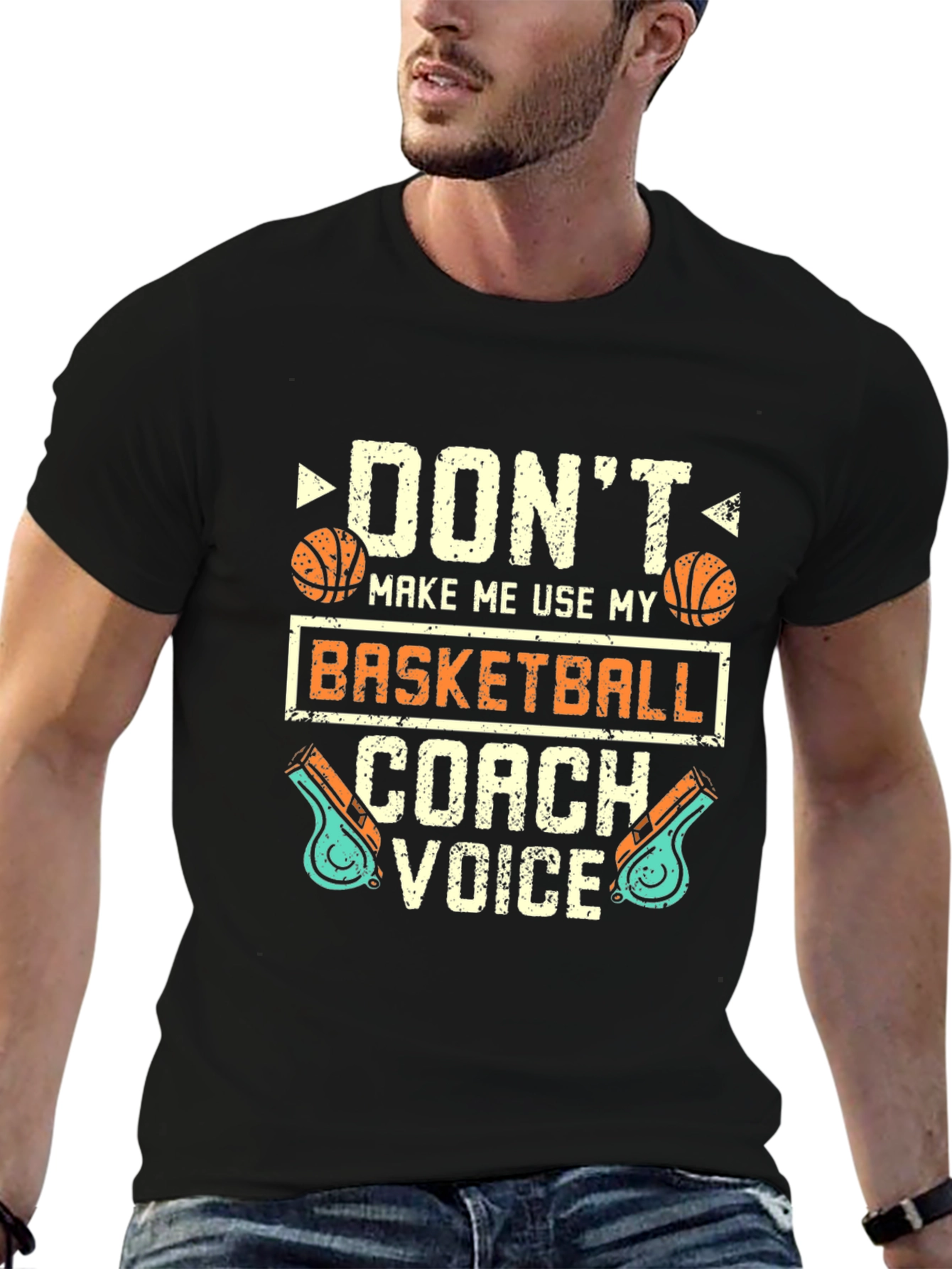Basketball Coach Voice Graphic T-Shirt