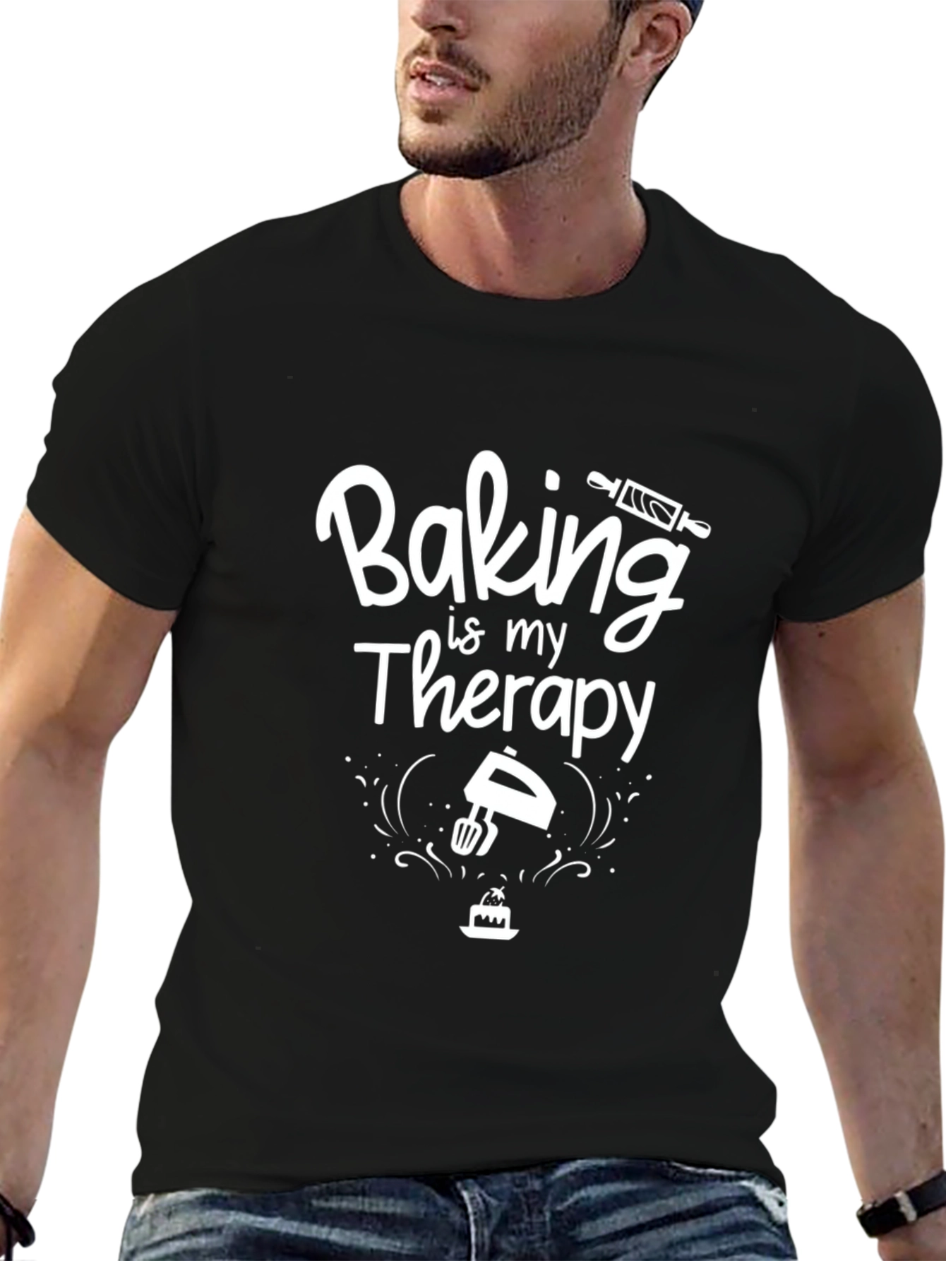 Baking is My Therapy T-Shirt | Novelty Graphic Tee