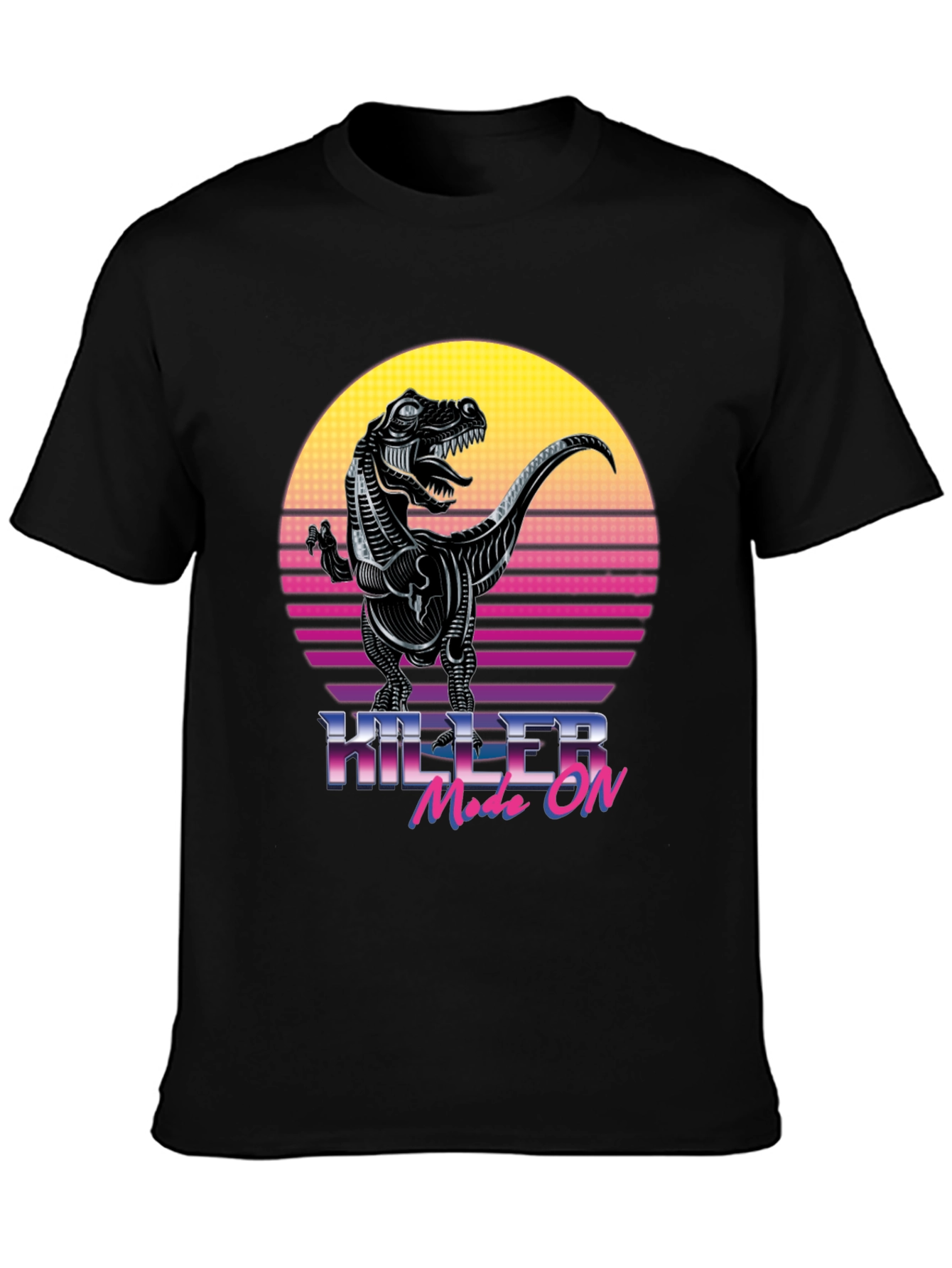 Killer Mode On T-Rex Retro Graphic T-Shirt