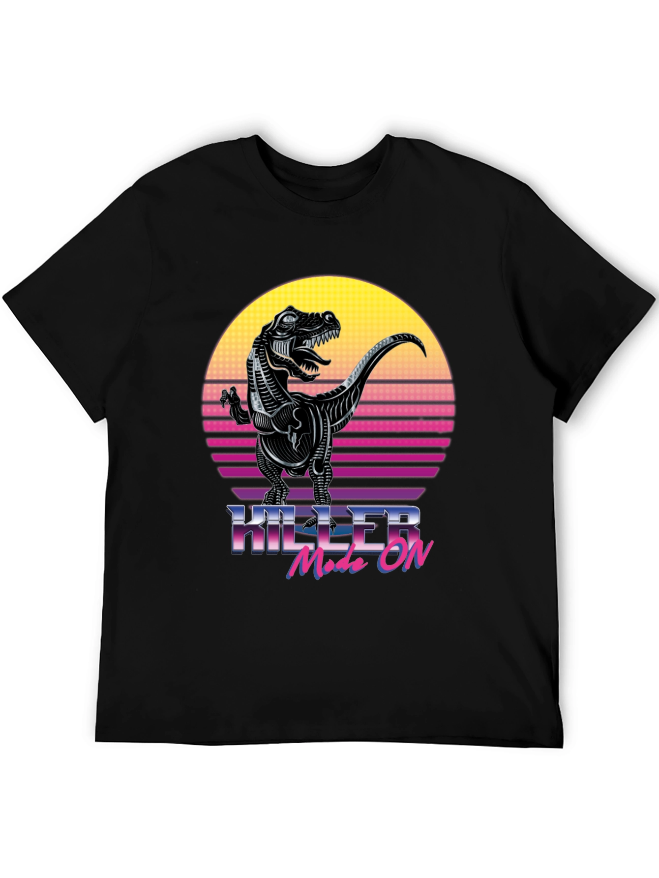 Killer Mode On T-Rex Retro Graphic T-Shirt