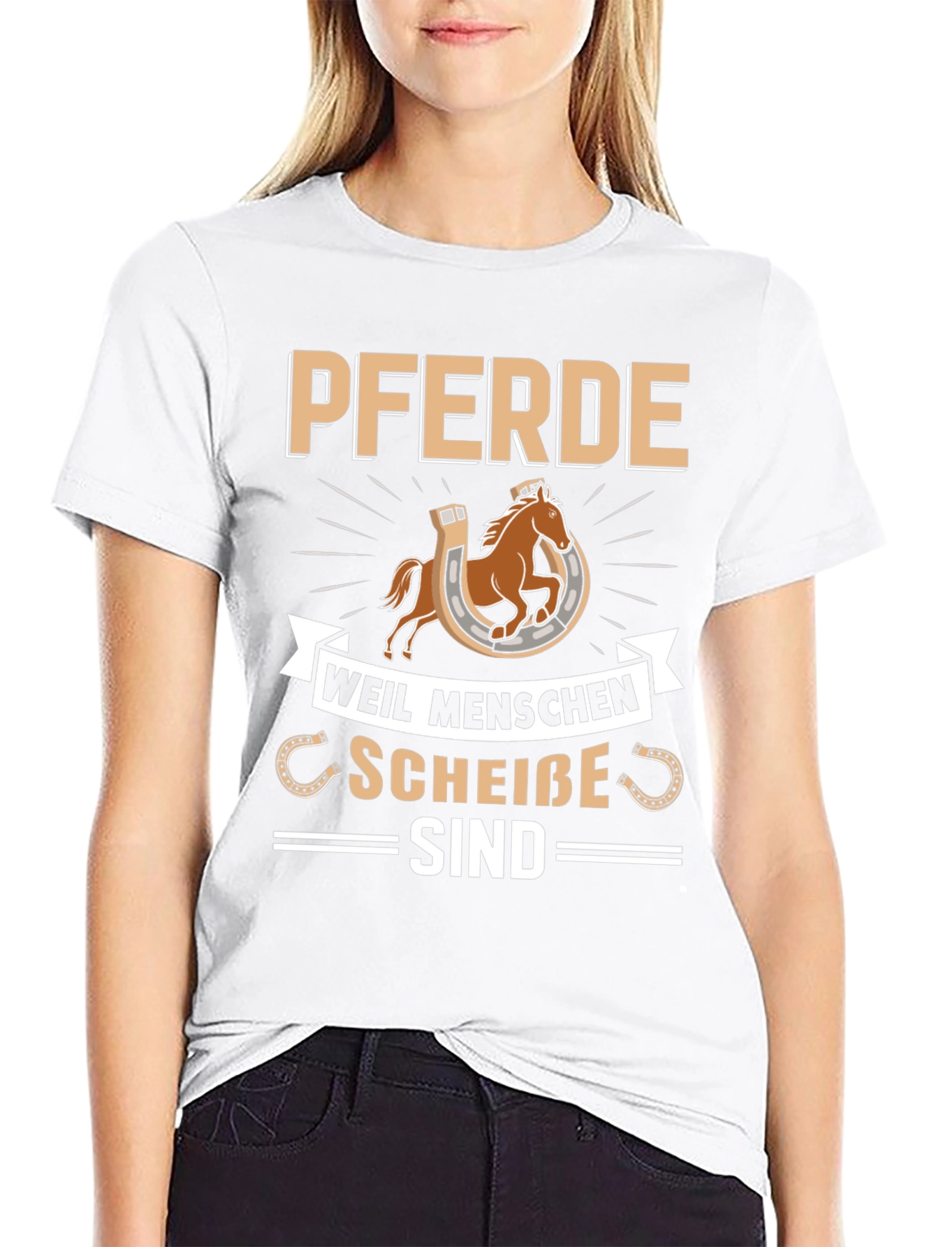 Pferde T-Shirt - Horses Funny German Saying
