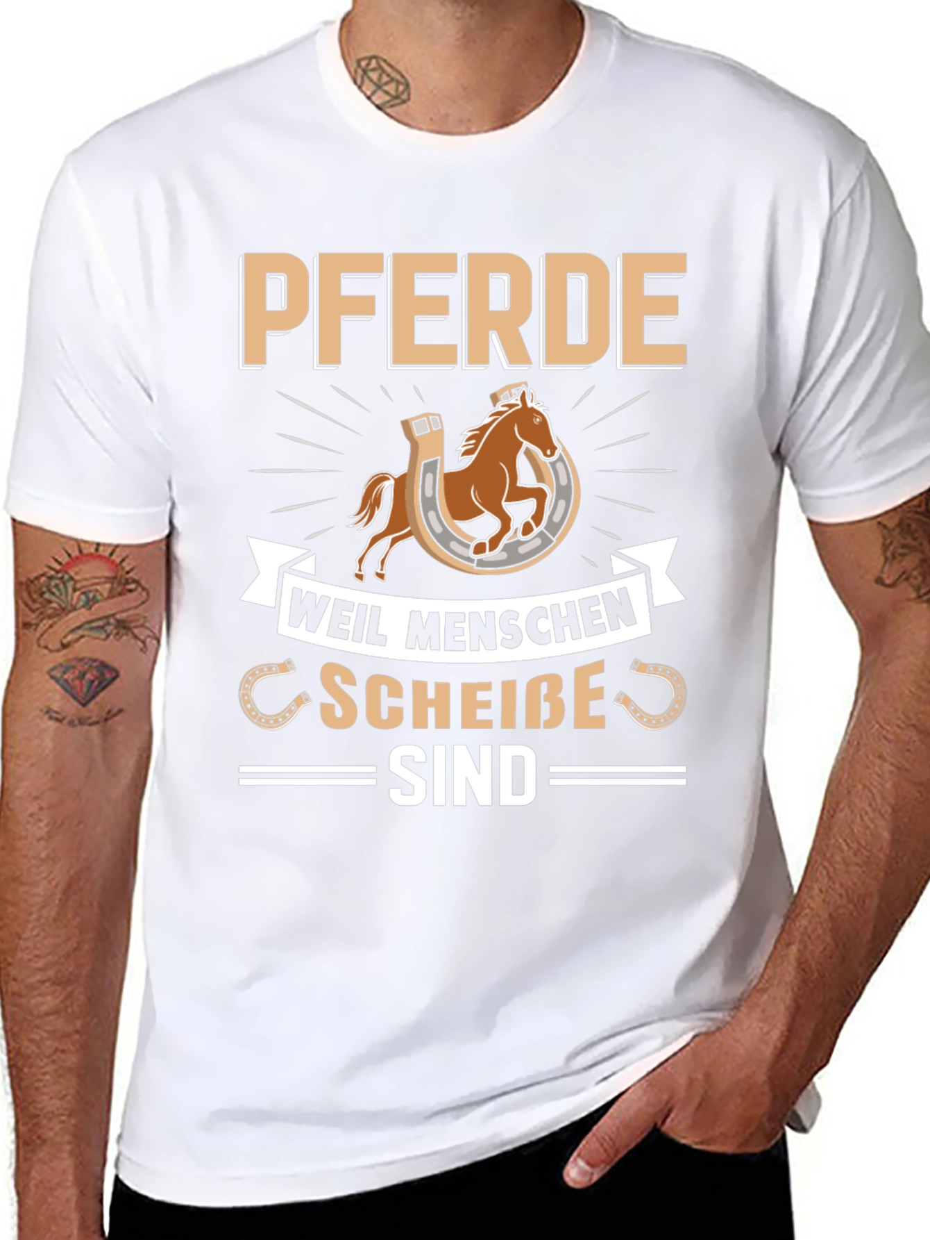 Pferde T-Shirt - Horses Funny German Saying