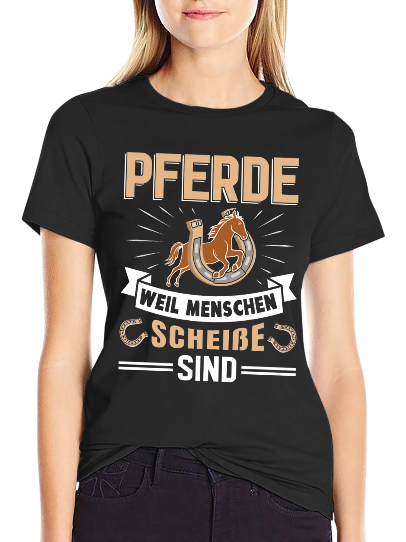 Pferde T-Shirt - Horses Funny German Saying