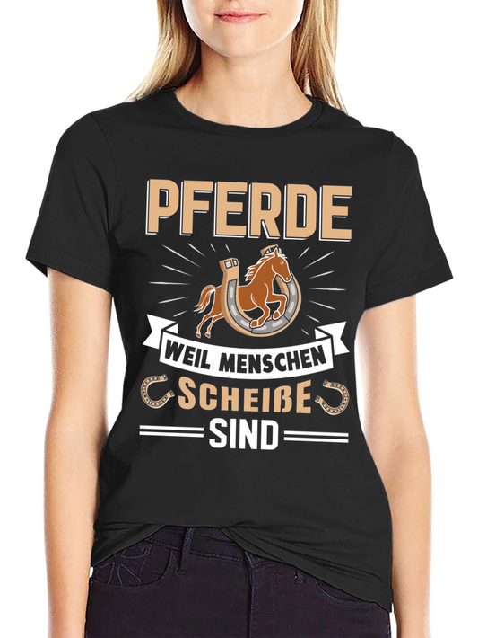 Pferde T-Shirt - Horses Funny German Saying