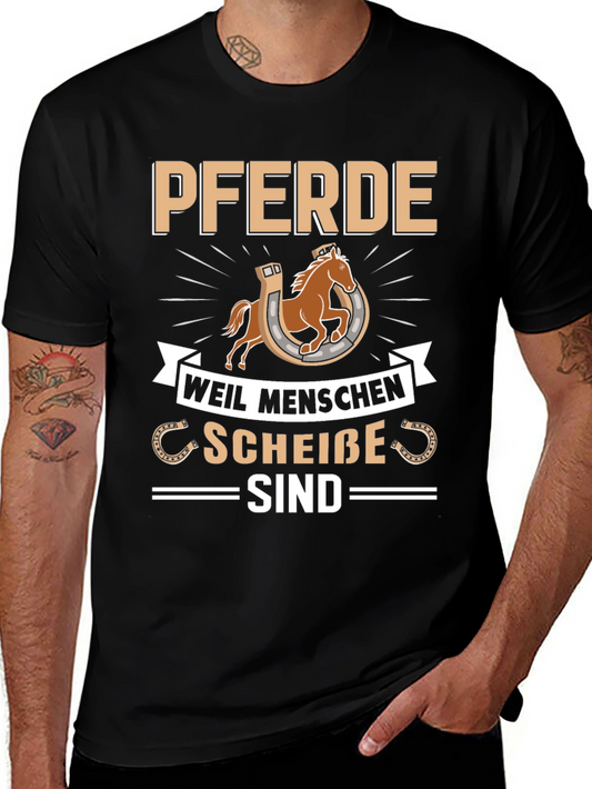 Pferde T-Shirt - Horses Funny German Saying