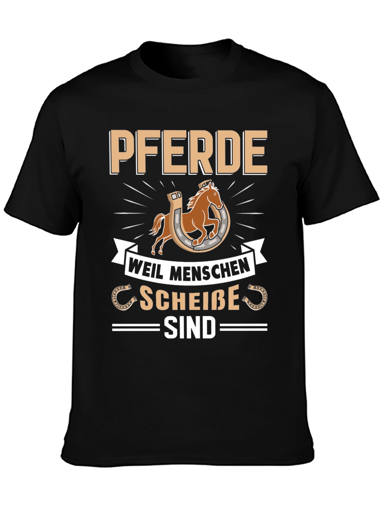 Pferde T-Shirt - Horses Funny German Saying