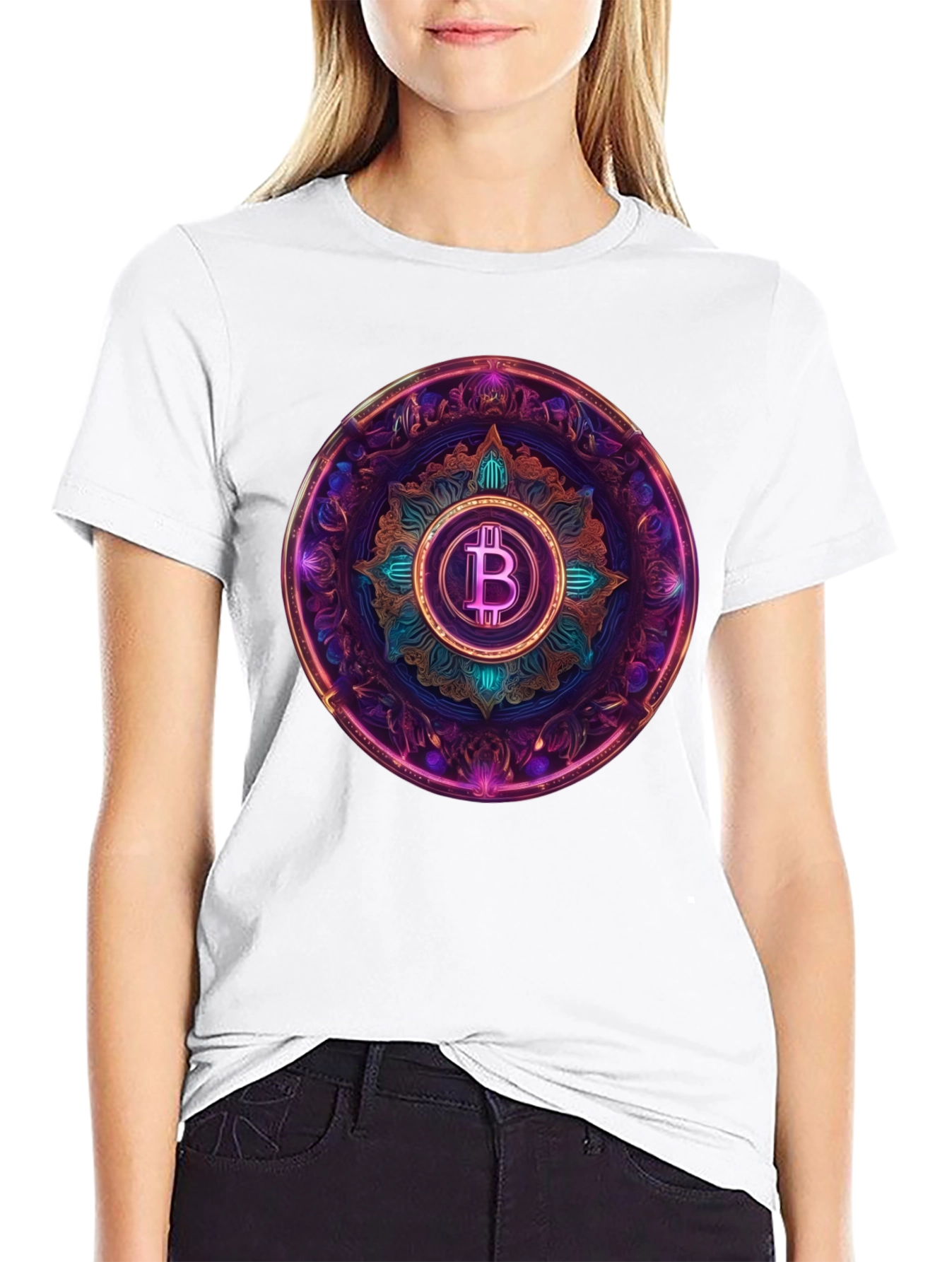 Bitcoin Mandala Graphic Tee - Crypto Currency Style