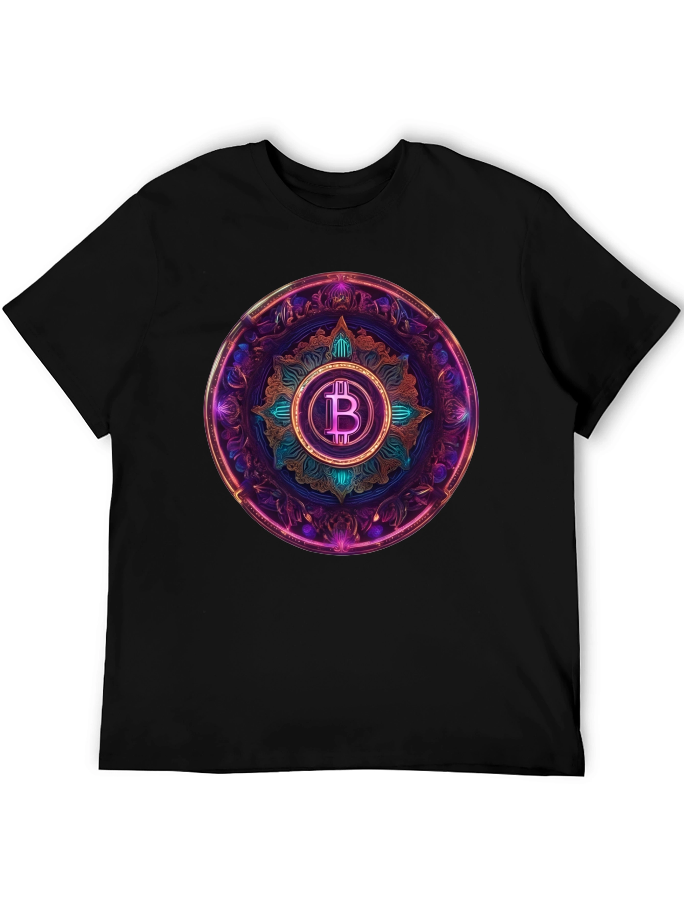 Bitcoin Mandala Graphic Tee - Crypto Currency Style