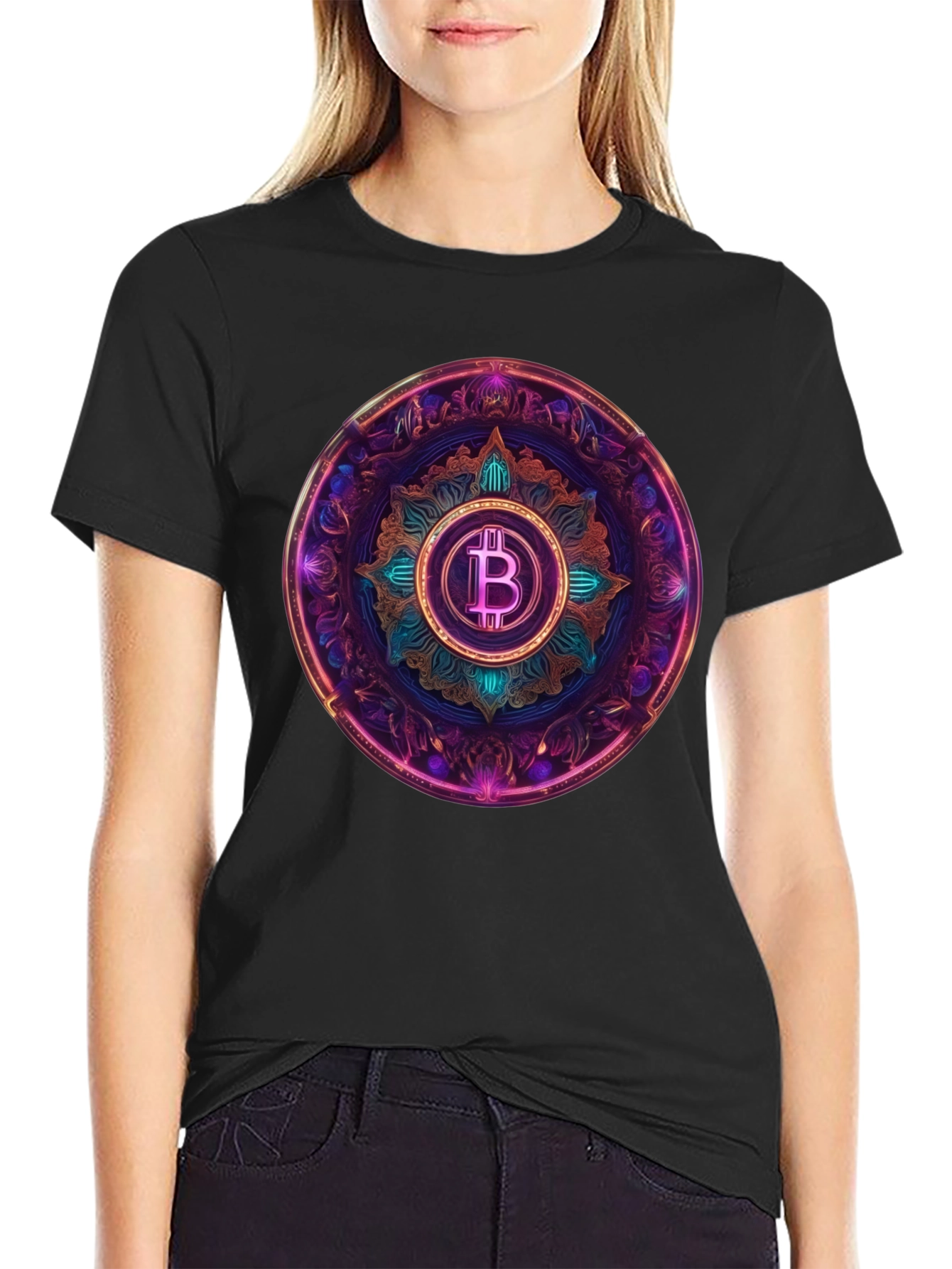 Bitcoin Mandala Graphic Tee - Crypto Currency Style