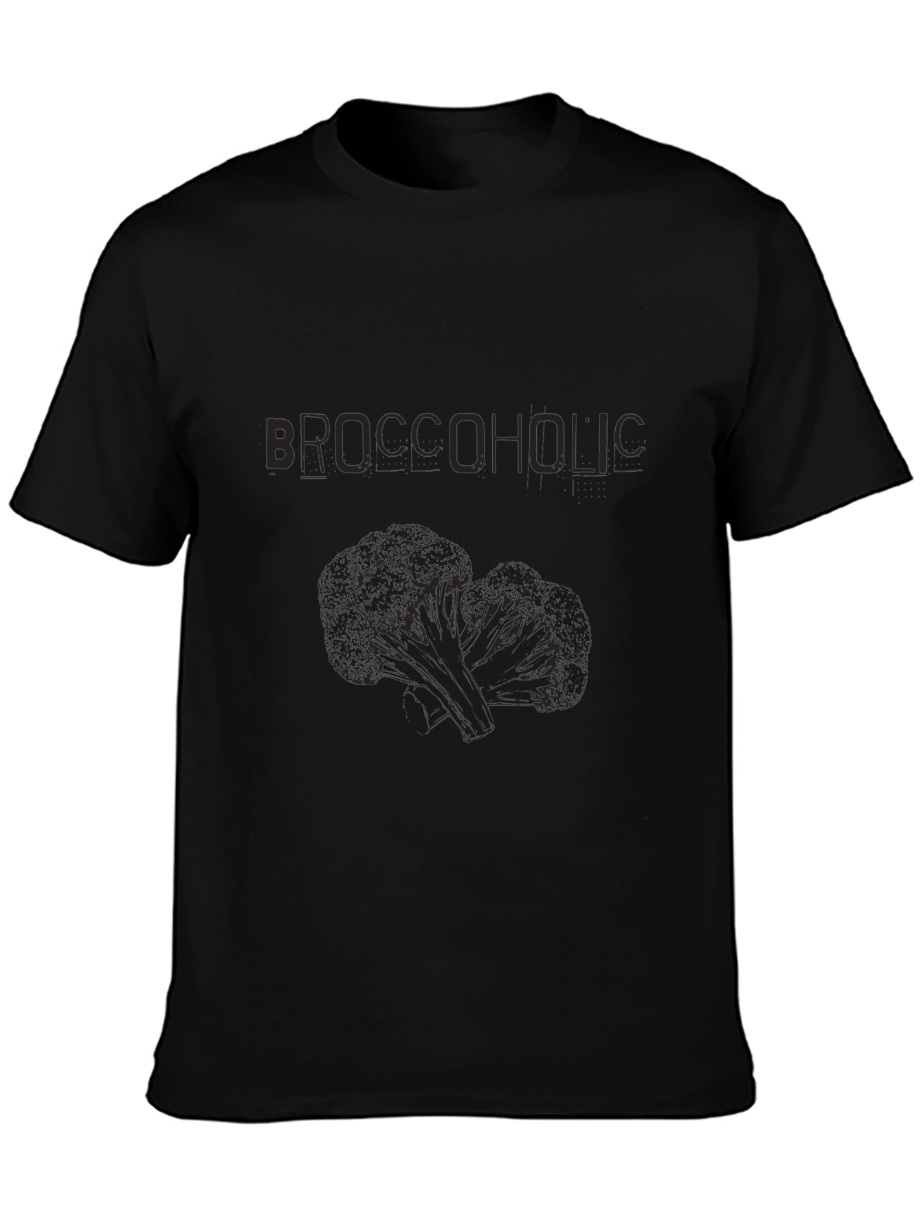 Broccoholic Black T-Shirt - Funny Vegan Apparel