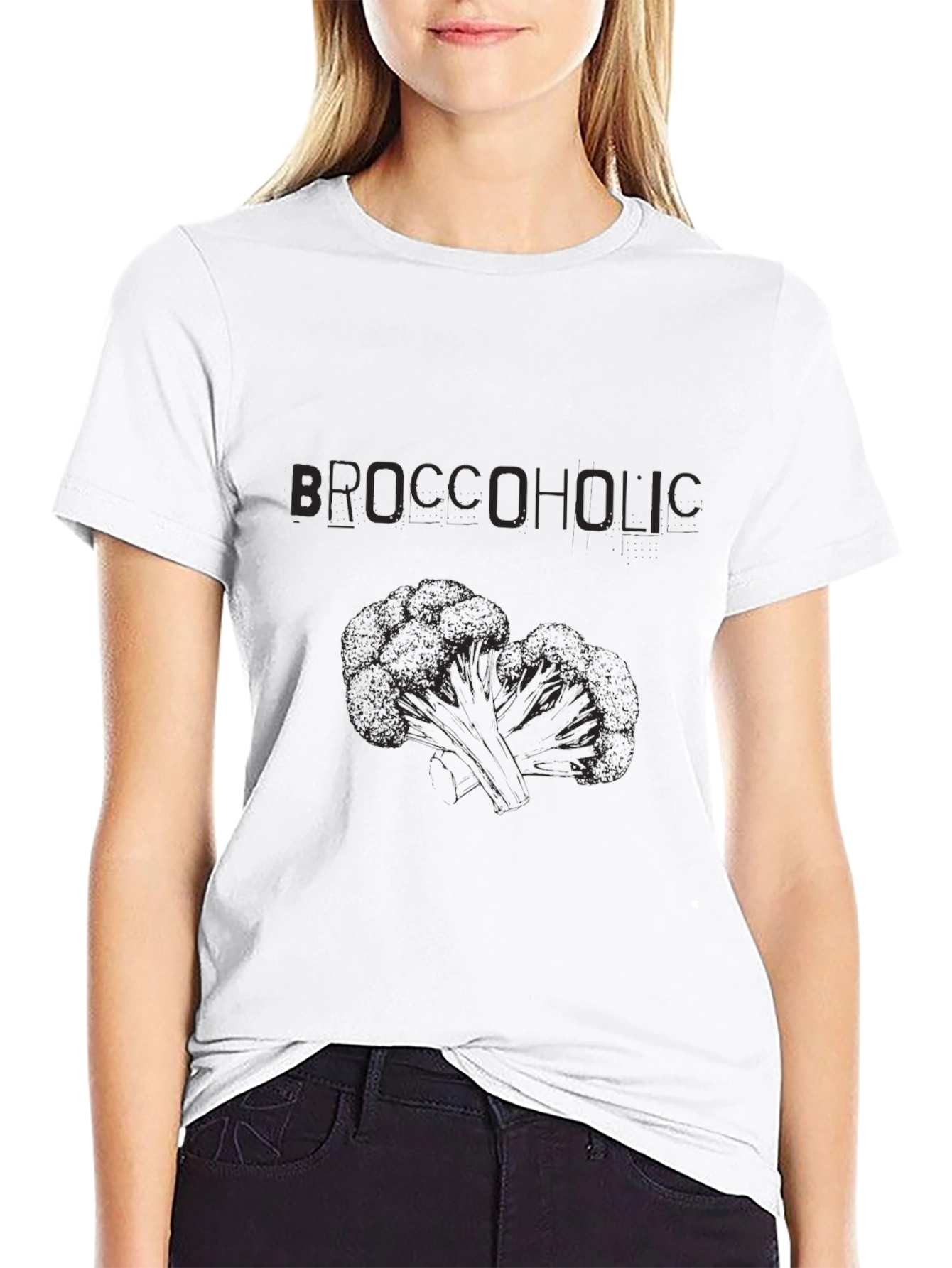 Broccoholic Black T-Shirt - Funny Vegan Apparel