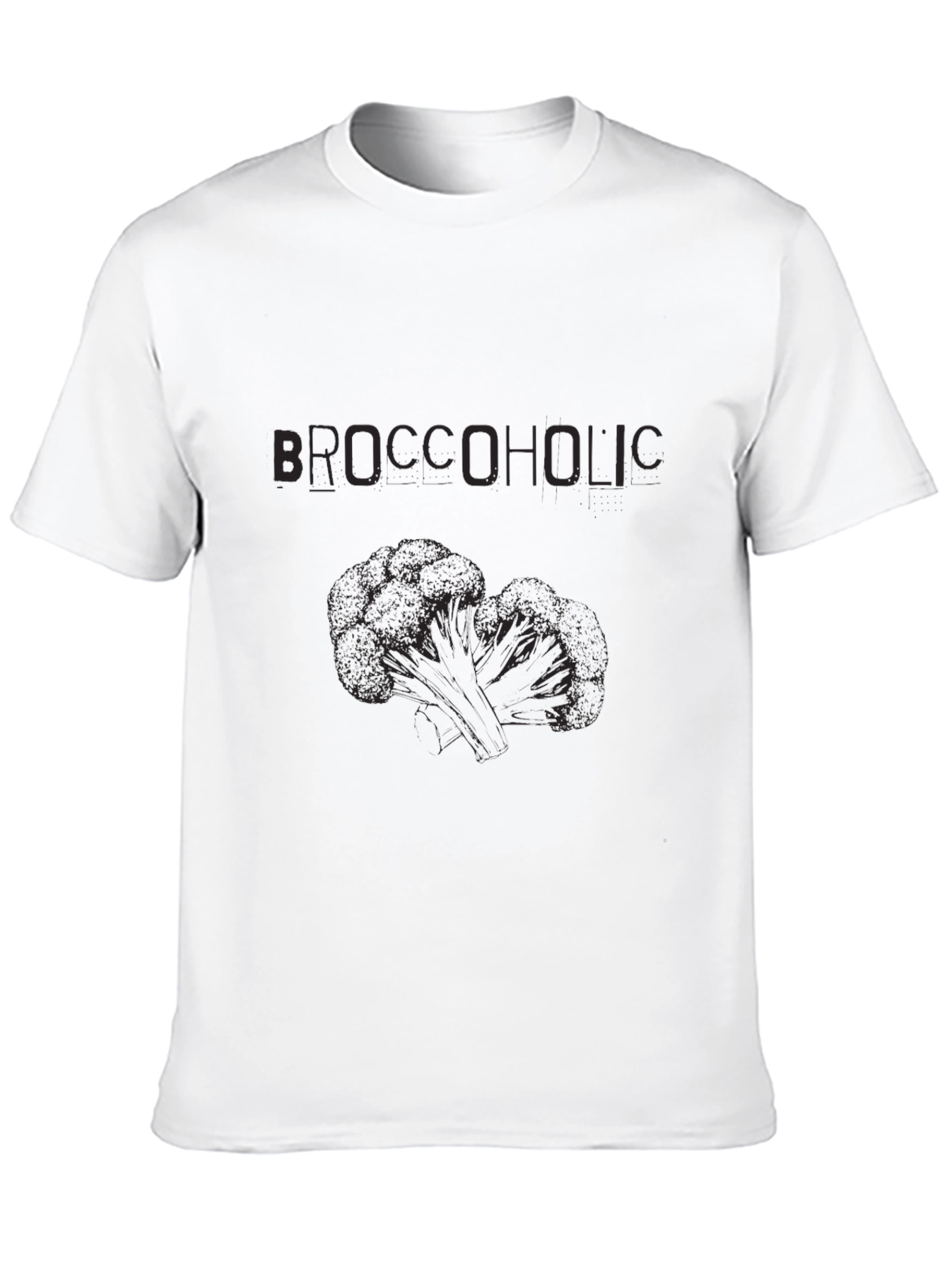 Broccoholic Black T-Shirt - Funny Vegan Apparel