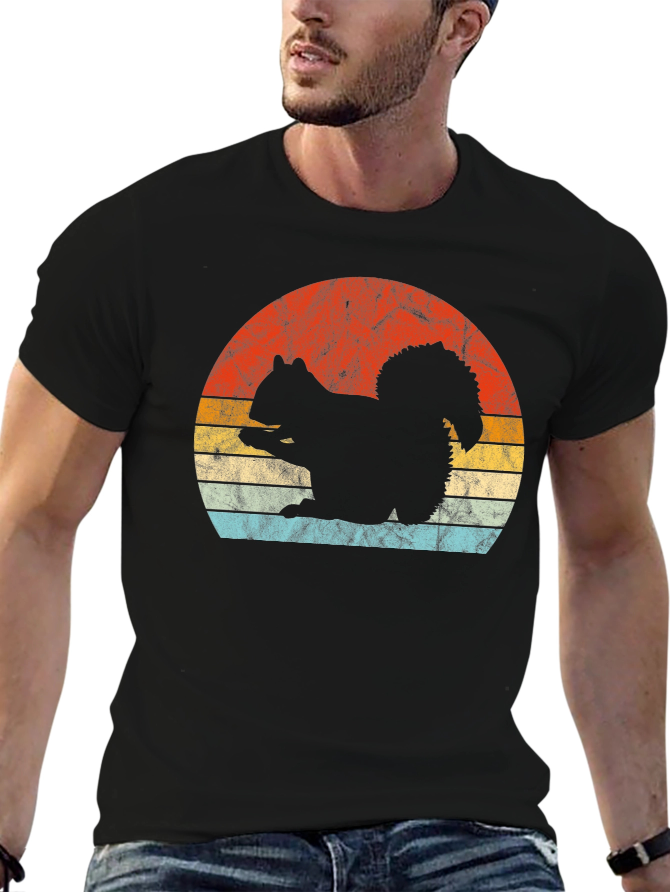 Retro Squirrel Graphic T-Shirt