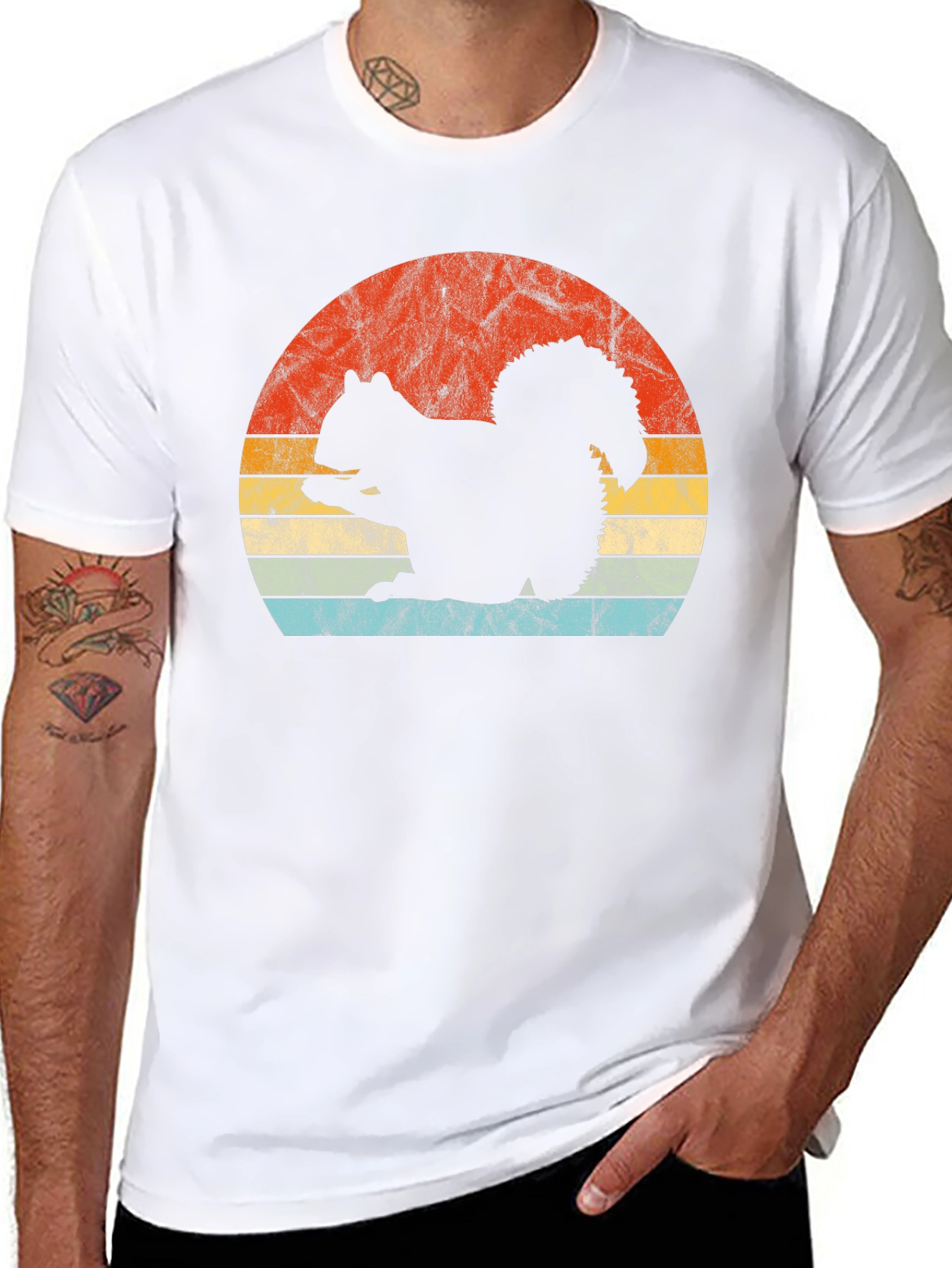 Retro Squirrel Graphic T-Shirt