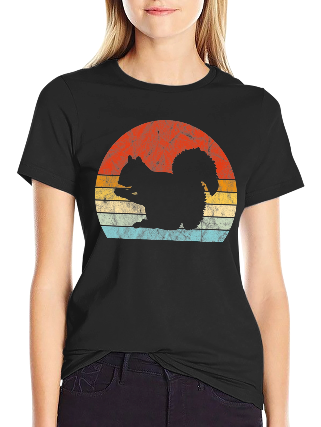 Retro Squirrel Graphic T-Shirt