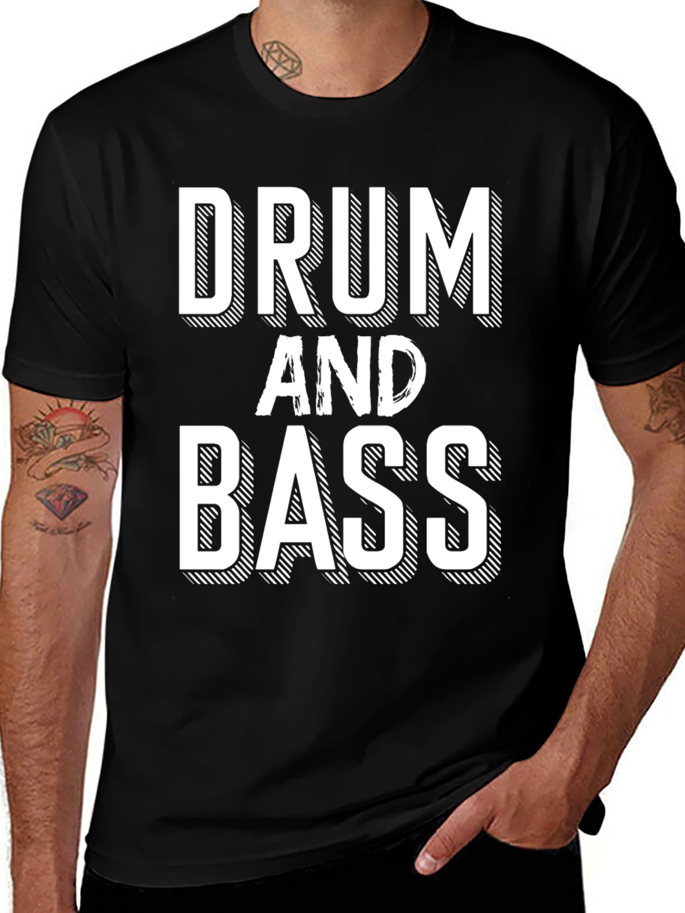 Drum and Bass Graphic Tee - Black