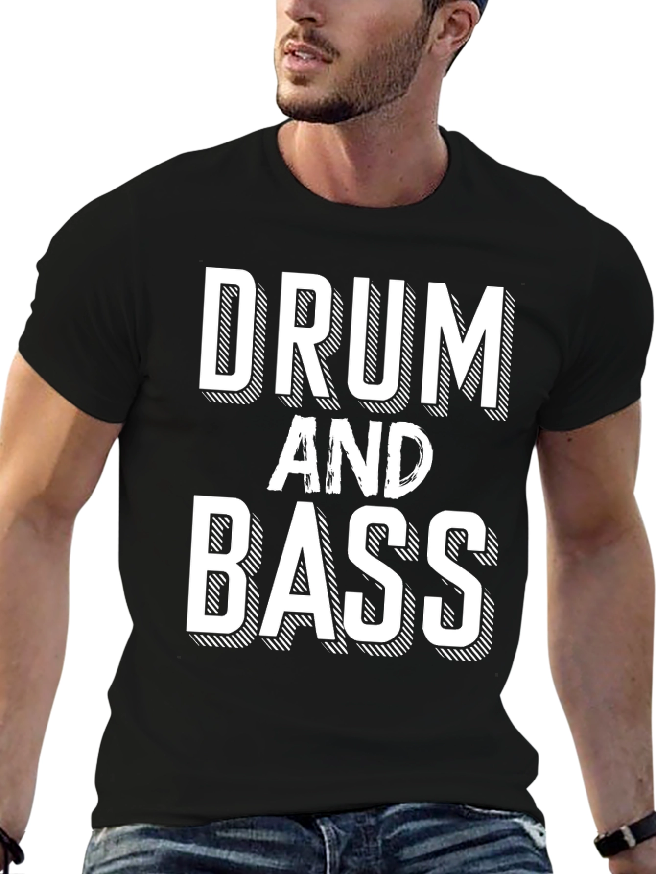 Drum and Bass Graphic Tee - Black