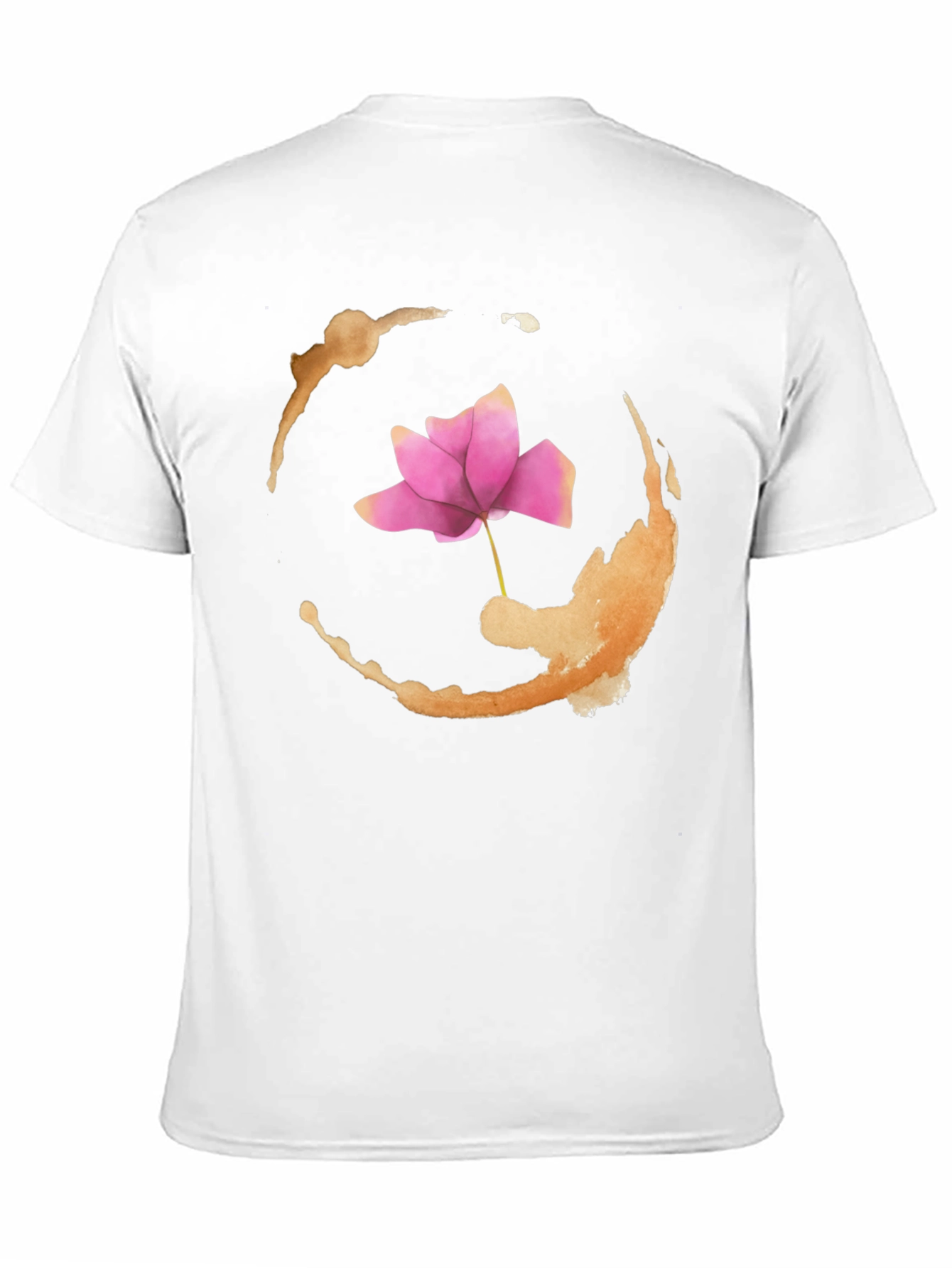 Lotus Flower Graphic Print Black T-Shirt