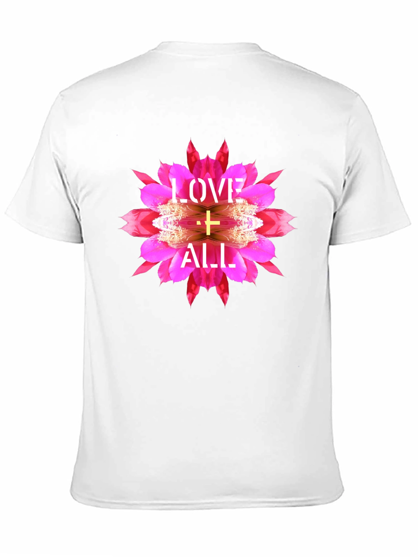 Love All Graphic Tee - Floral Cross Design