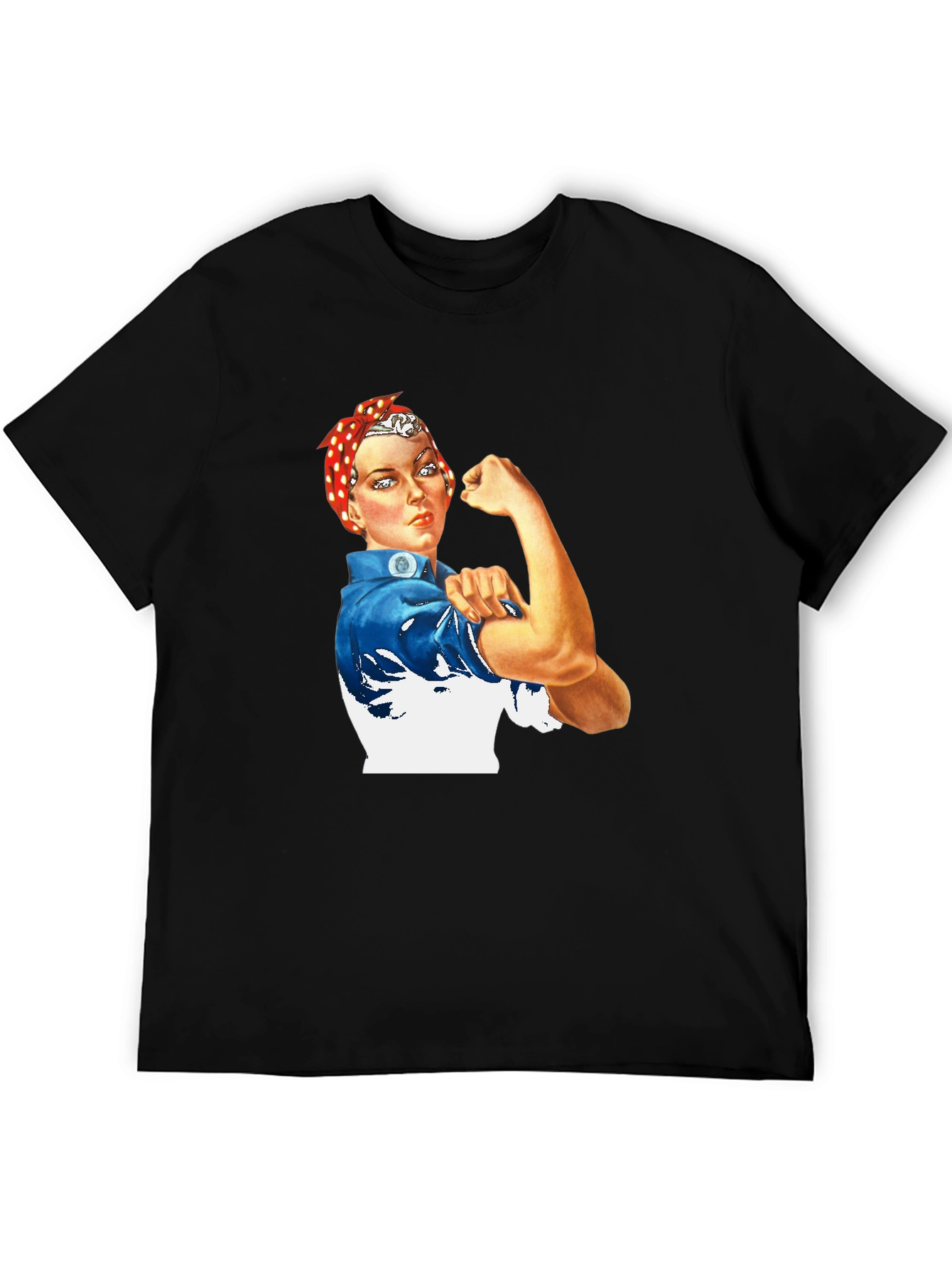 Rosie the Riveter Graphic T-Shirt - Black
