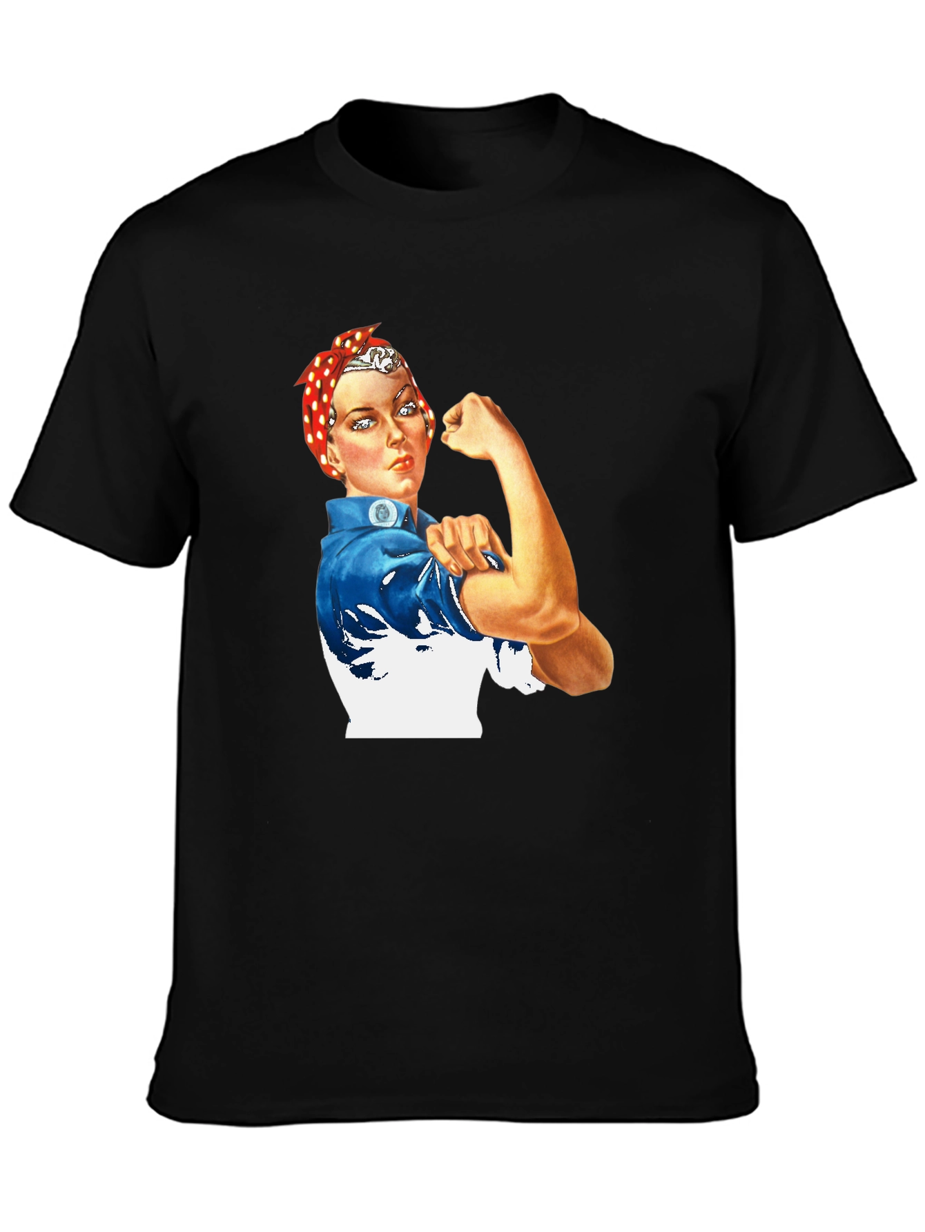 Rosie the Riveter Graphic T-Shirt - Black