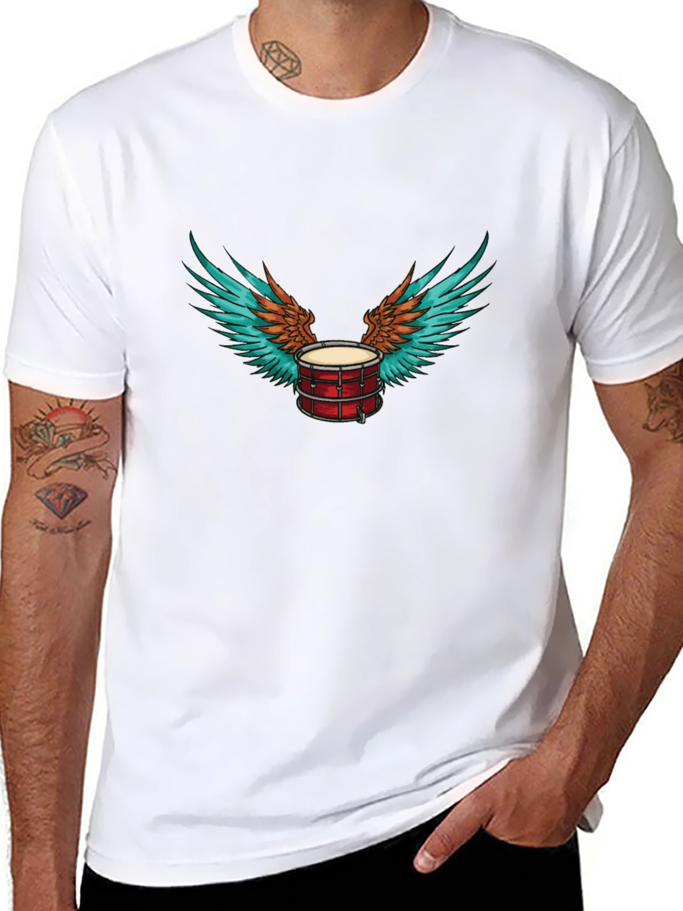 Drum with Wings Graphic Tee