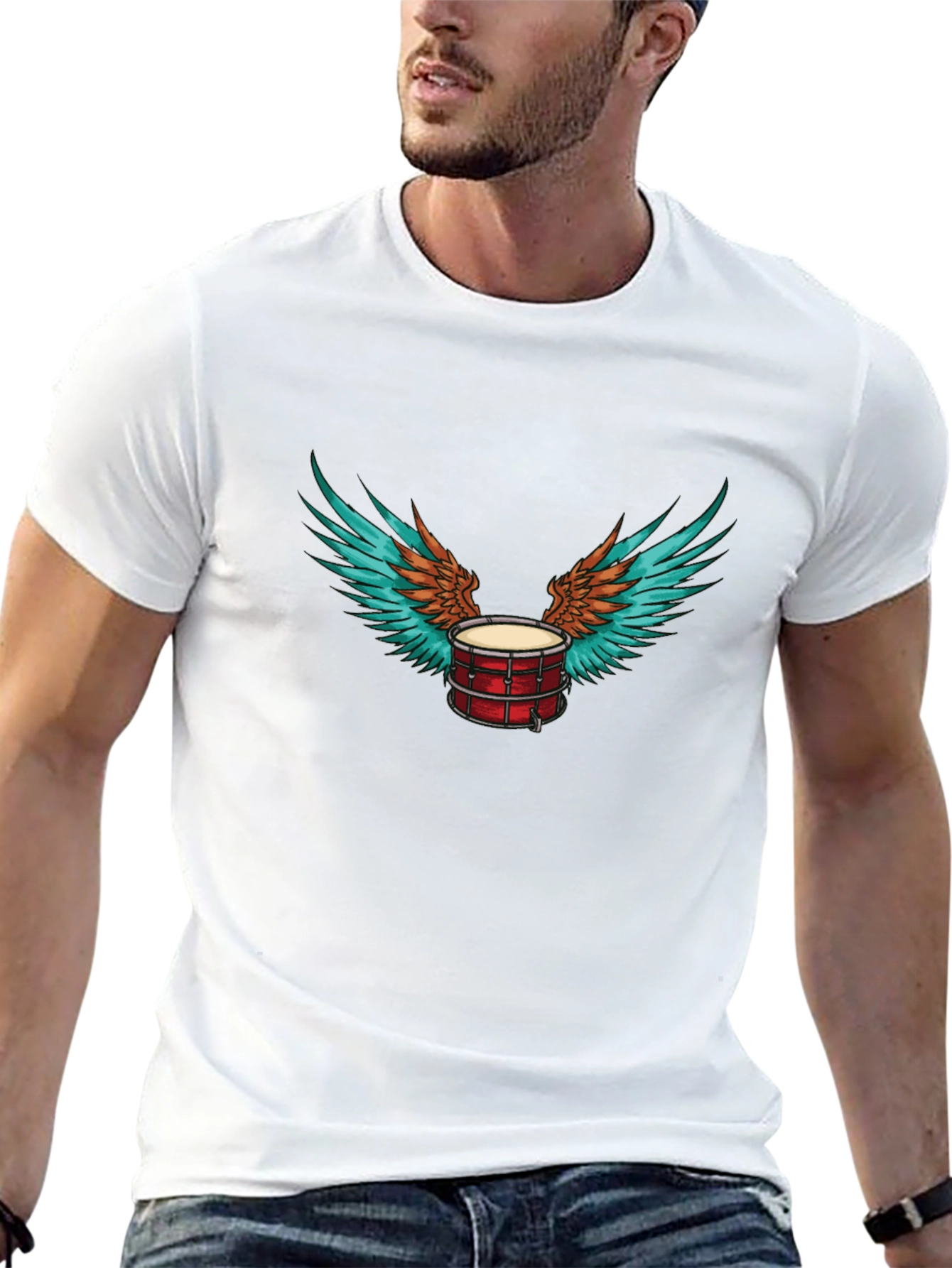 Drum with Wings Graphic Tee