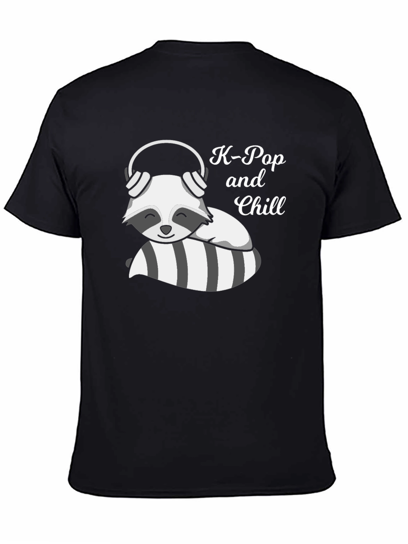 K-Pop & Chill Raccoon Graphic Tee