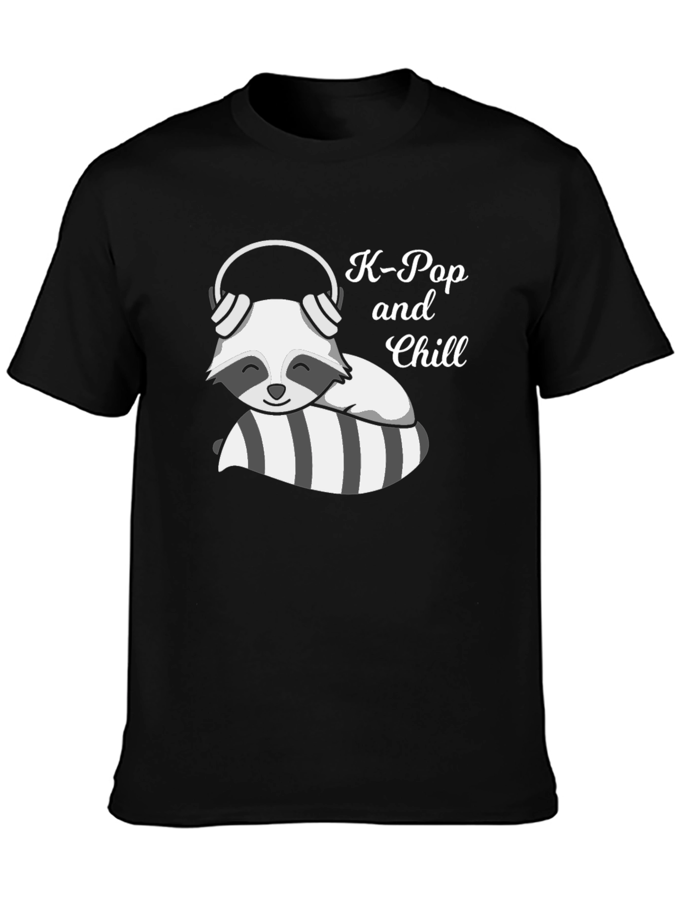 K-Pop & Chill Raccoon Graphic Tee