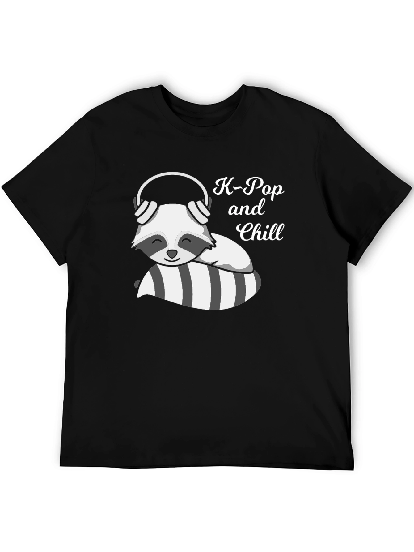 K-Pop & Chill Raccoon Graphic Tee