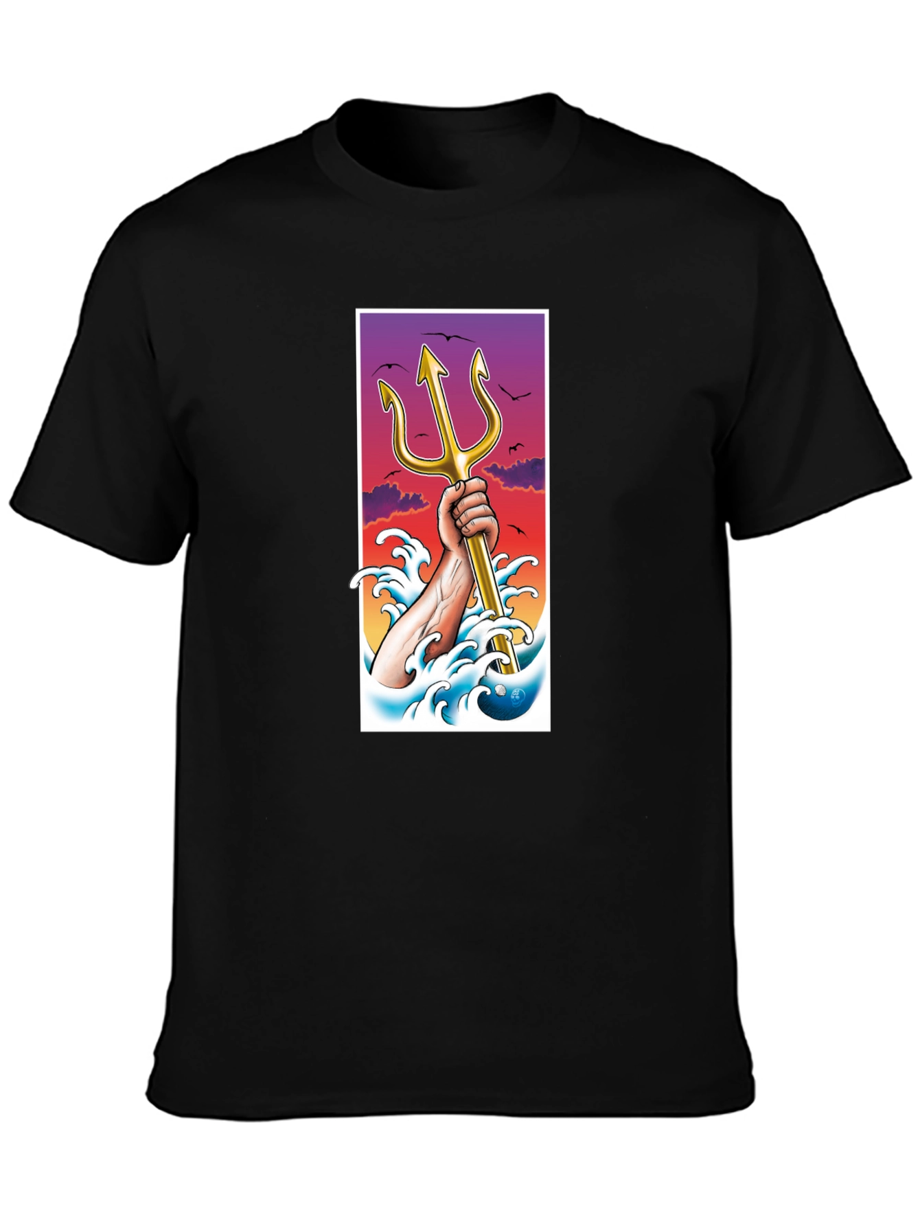 Trident Graphic Tee - Stylish Cotton Blend T-Shirt