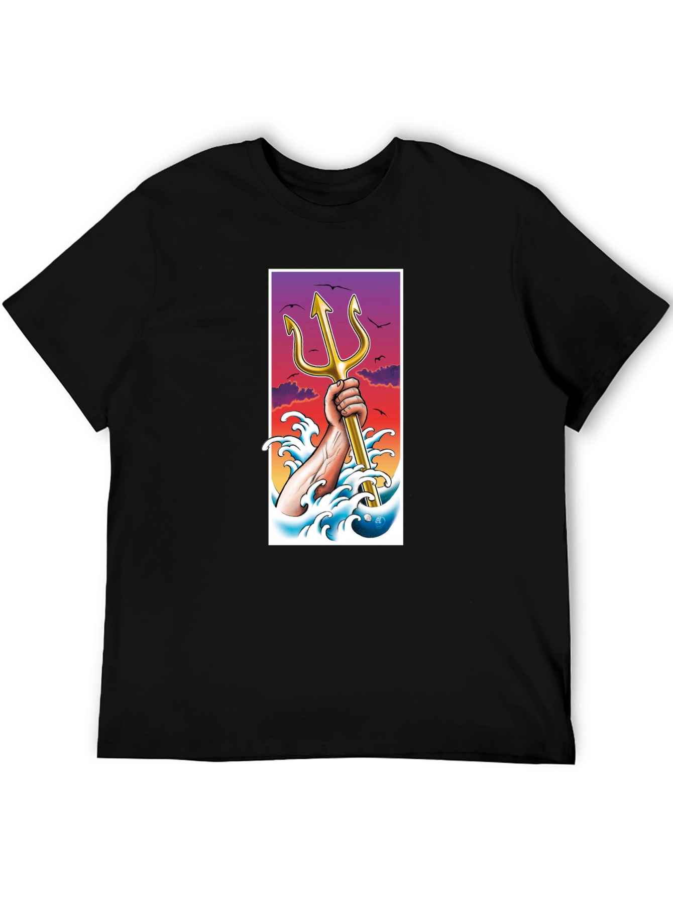 Trident Graphic Tee - Stylish Cotton Blend T-Shirt