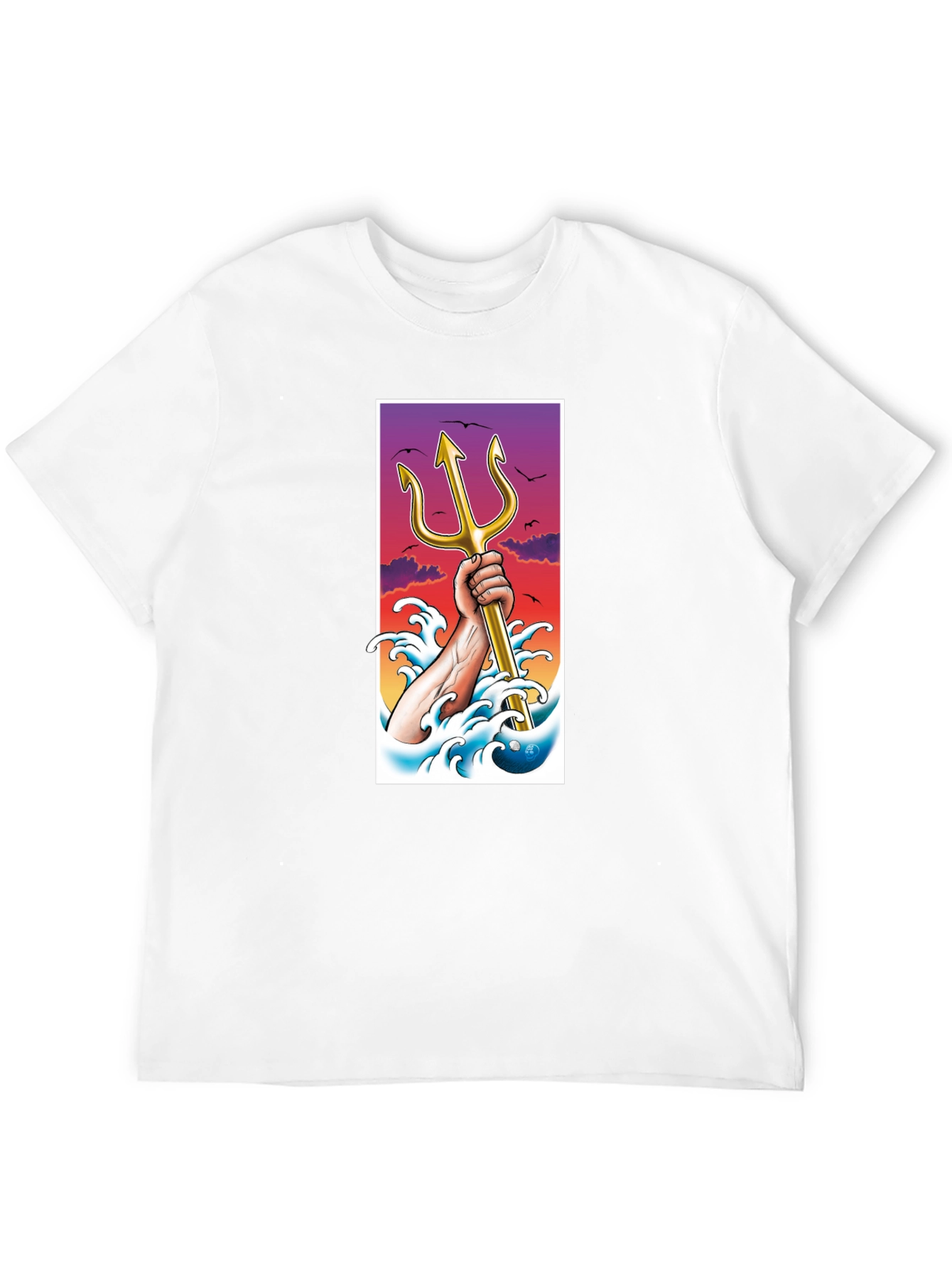 Trident Graphic Tee - Stylish Cotton Blend T-Shirt