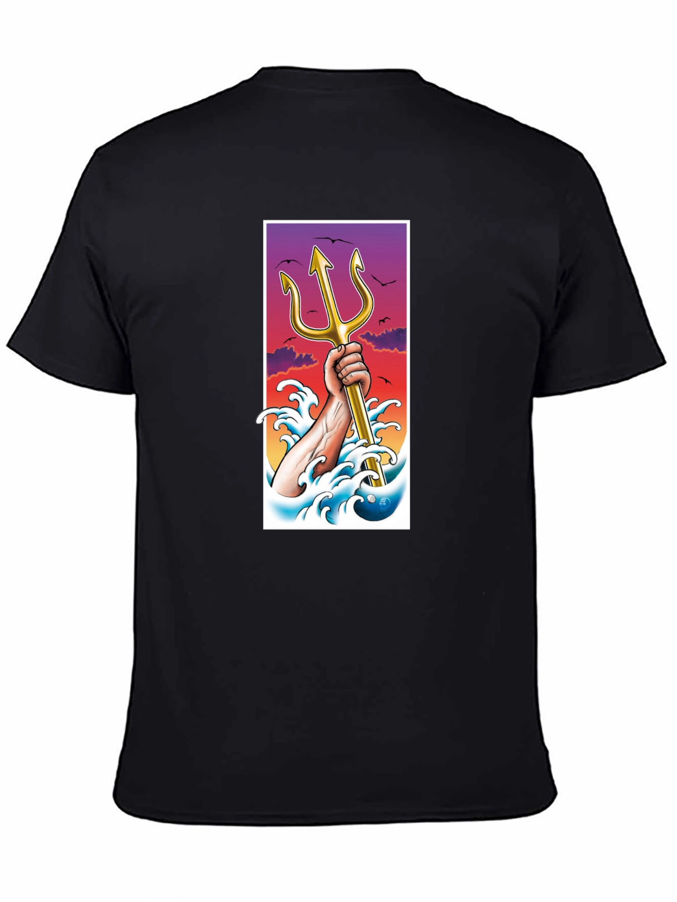 Trident Graphic Tee - Stylish Cotton Blend T-Shirt