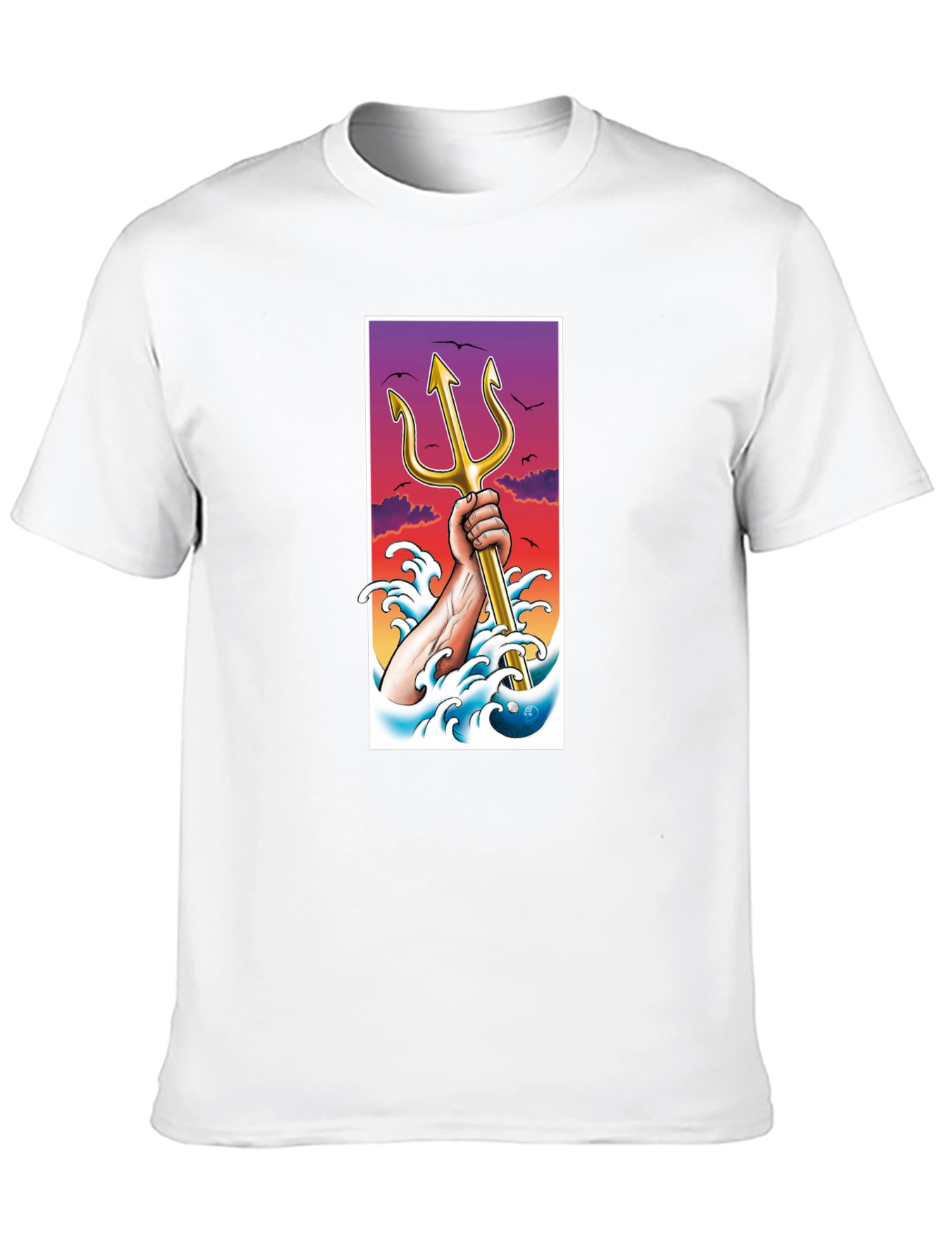 Trident Graphic Tee - Stylish Cotton Blend T-Shirt
