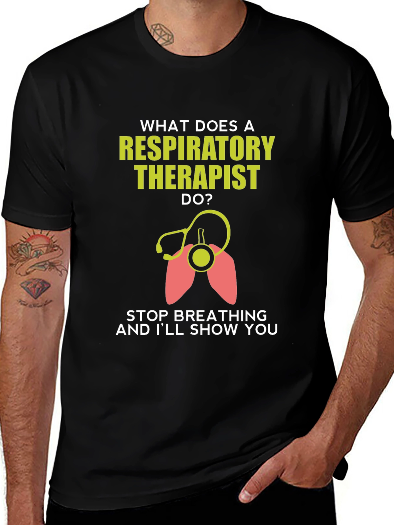 Respiratory Therapist T-Shirt - Funny Stop Breathing Design