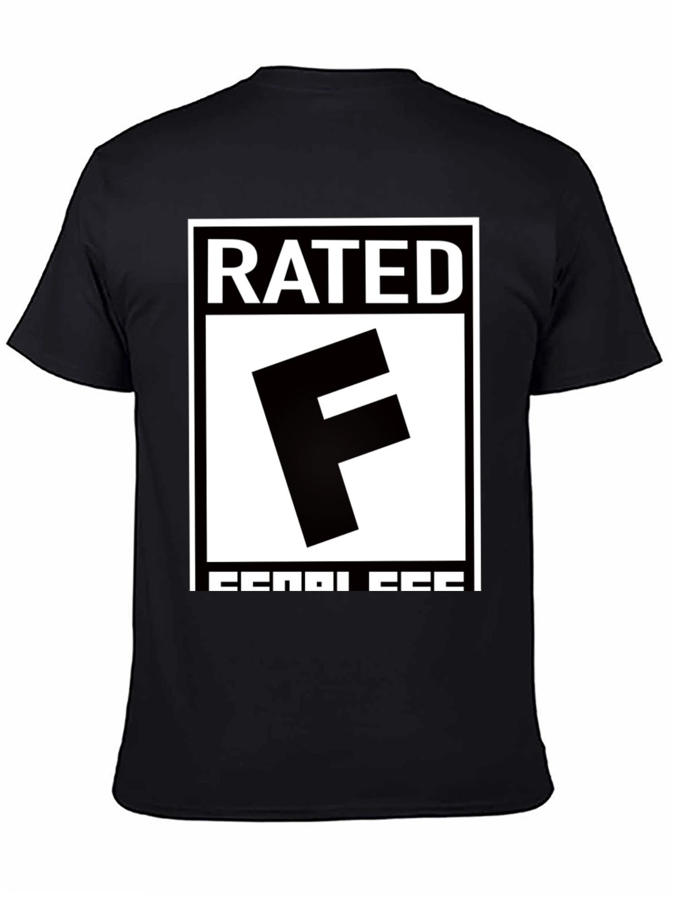 Rated F Funny Graphic Novelty Mens Black T-Shirt